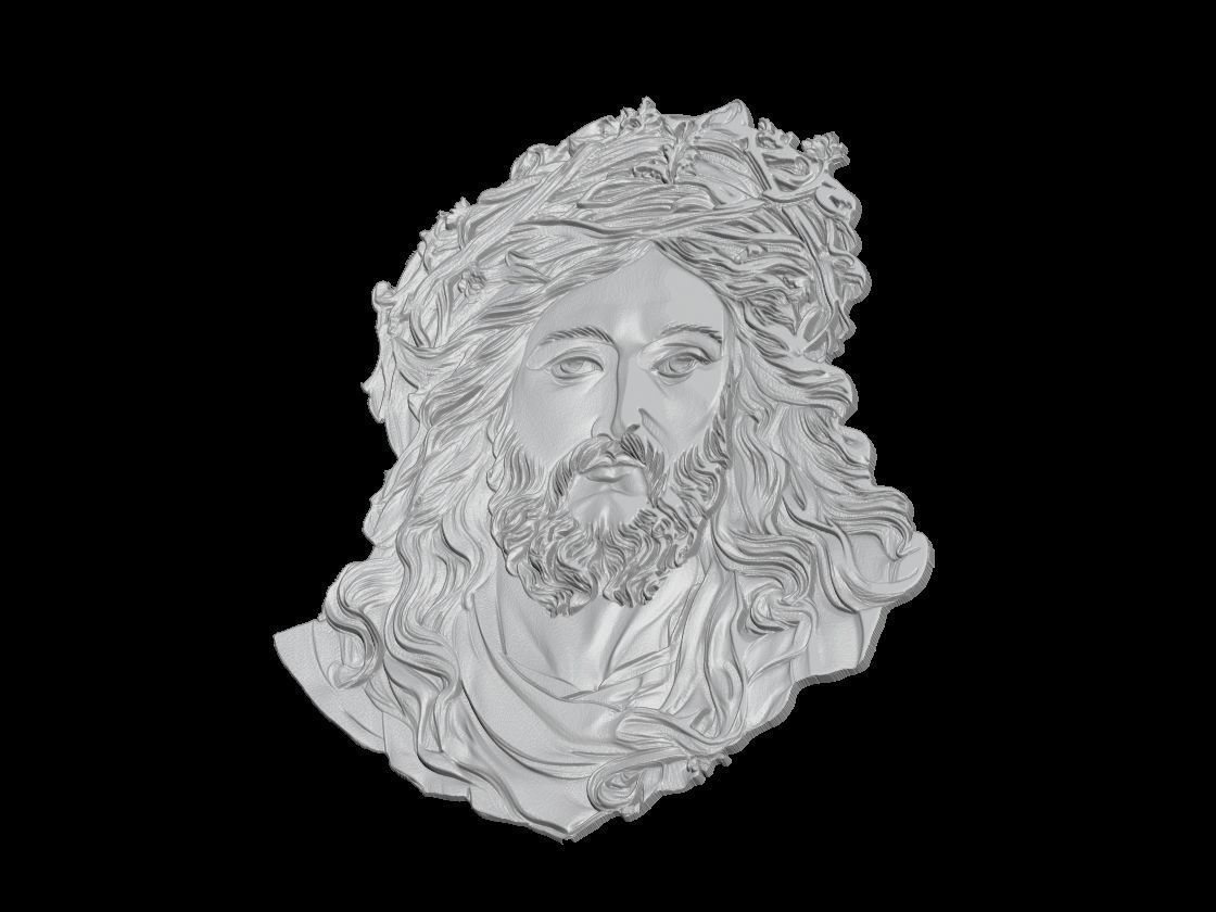 Graceful Jesus Bust with Serenity Sculpture 3D print model_1