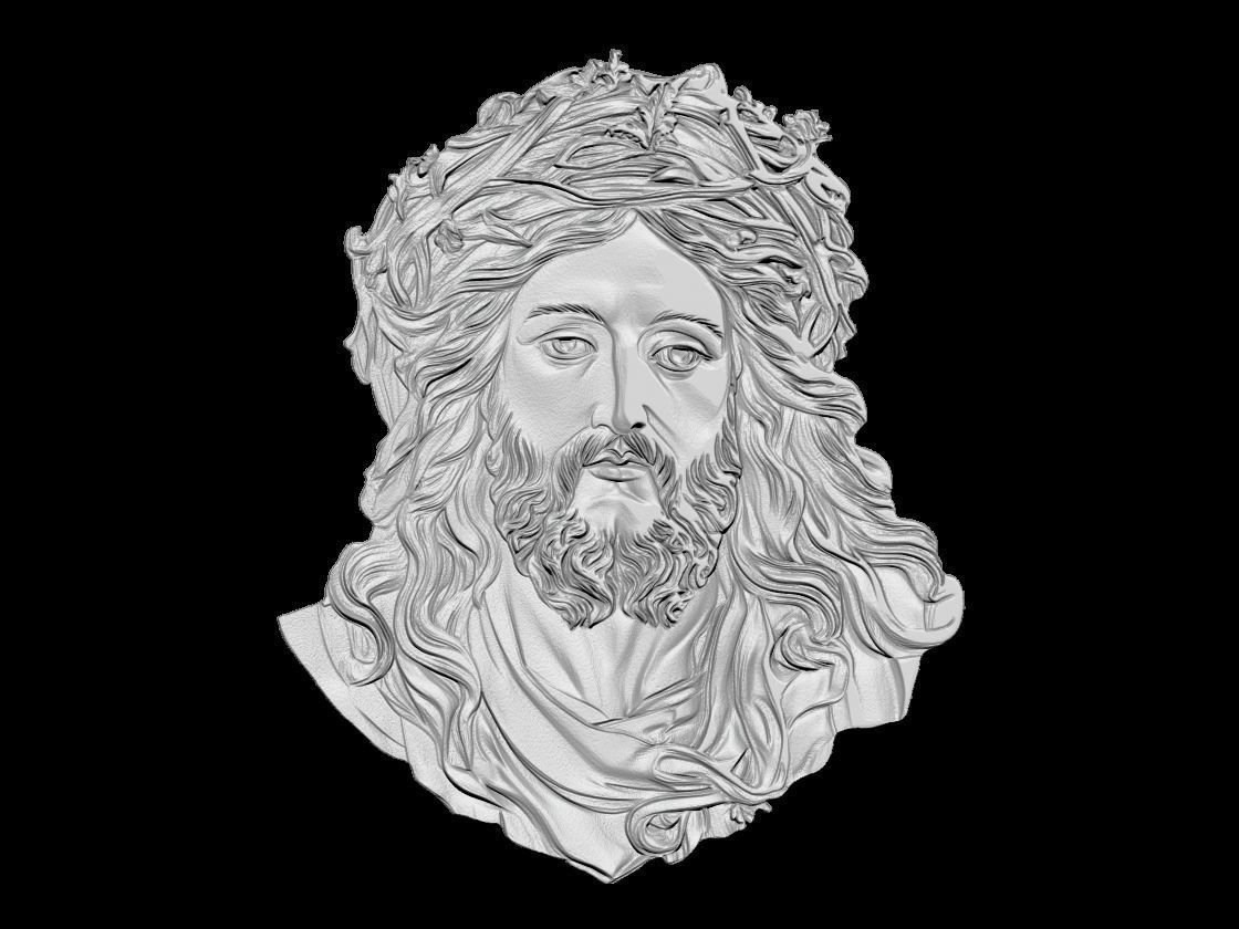 Graceful Jesus Bust with Serenity Sculpture 3D print model_0