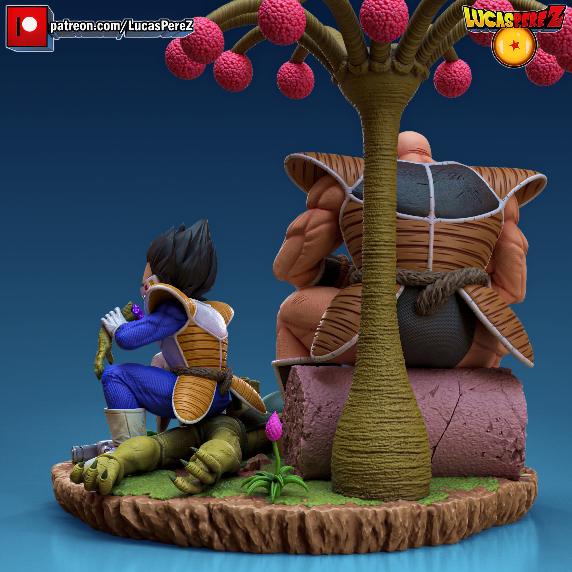 DIORAMA NAPPA AND VEGETA 3D print model_7