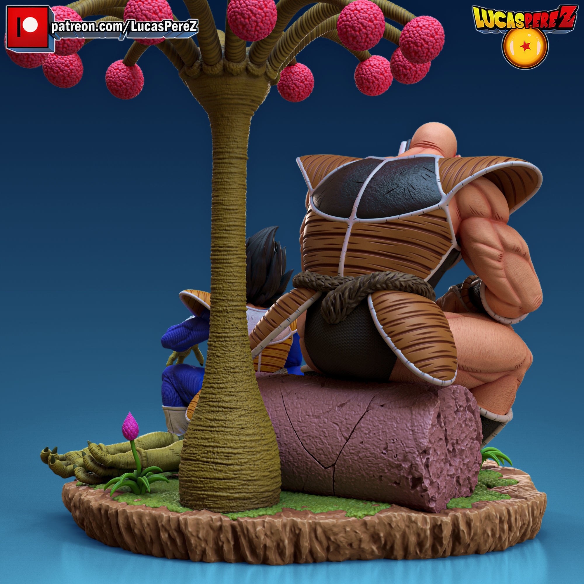 DIORAMA NAPPA AND VEGETA 3D print model_8