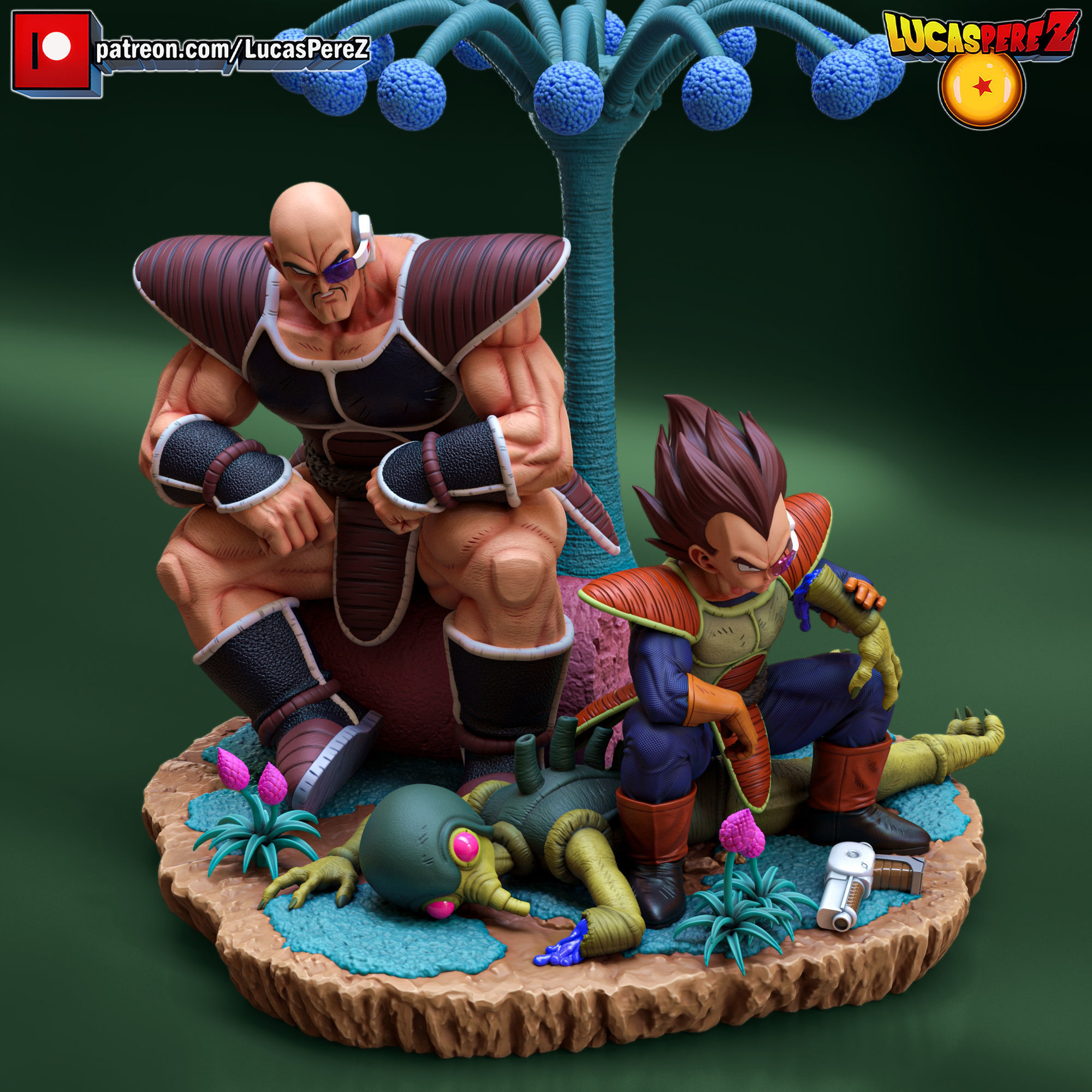 DIORAMA NAPPA AND VEGETA 3D print model_18