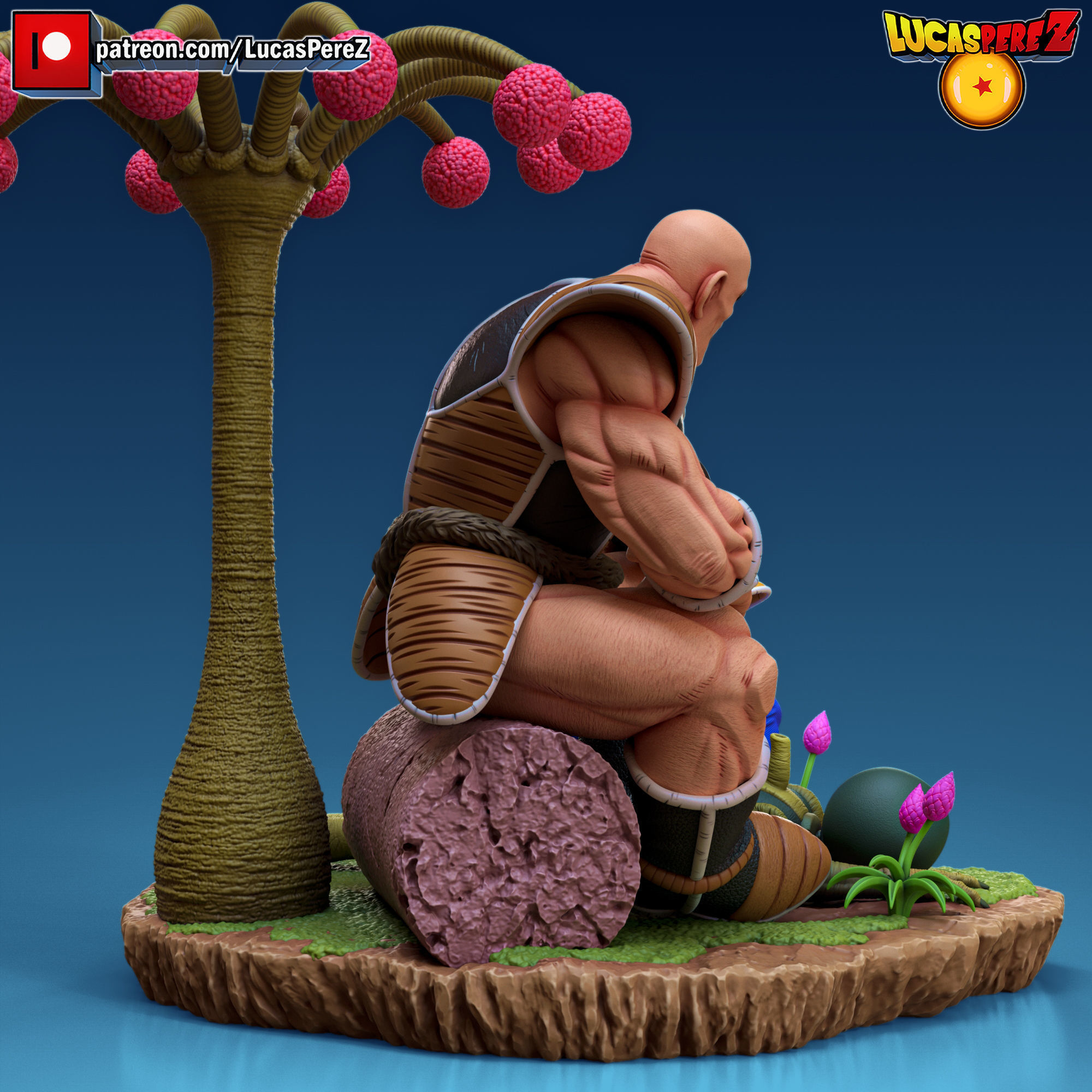 DIORAMA NAPPA AND VEGETA 3D print model_9