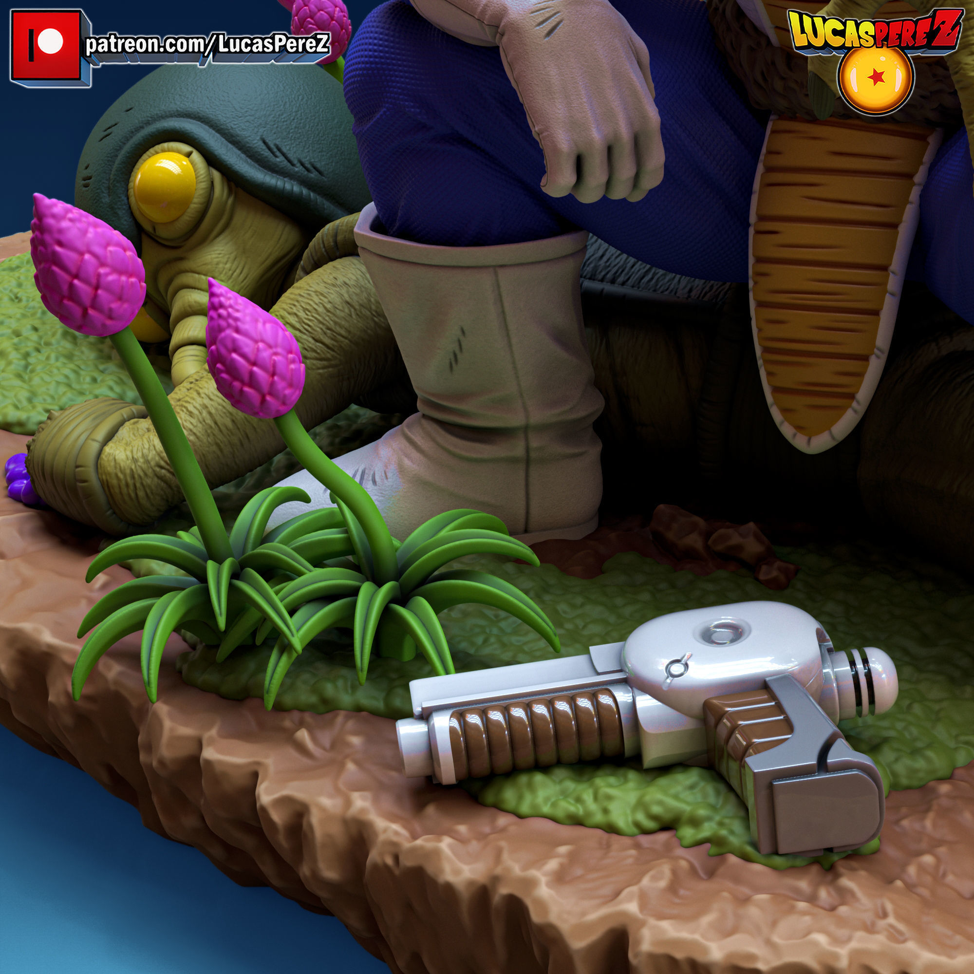 DIORAMA NAPPA AND VEGETA 3D print model_4