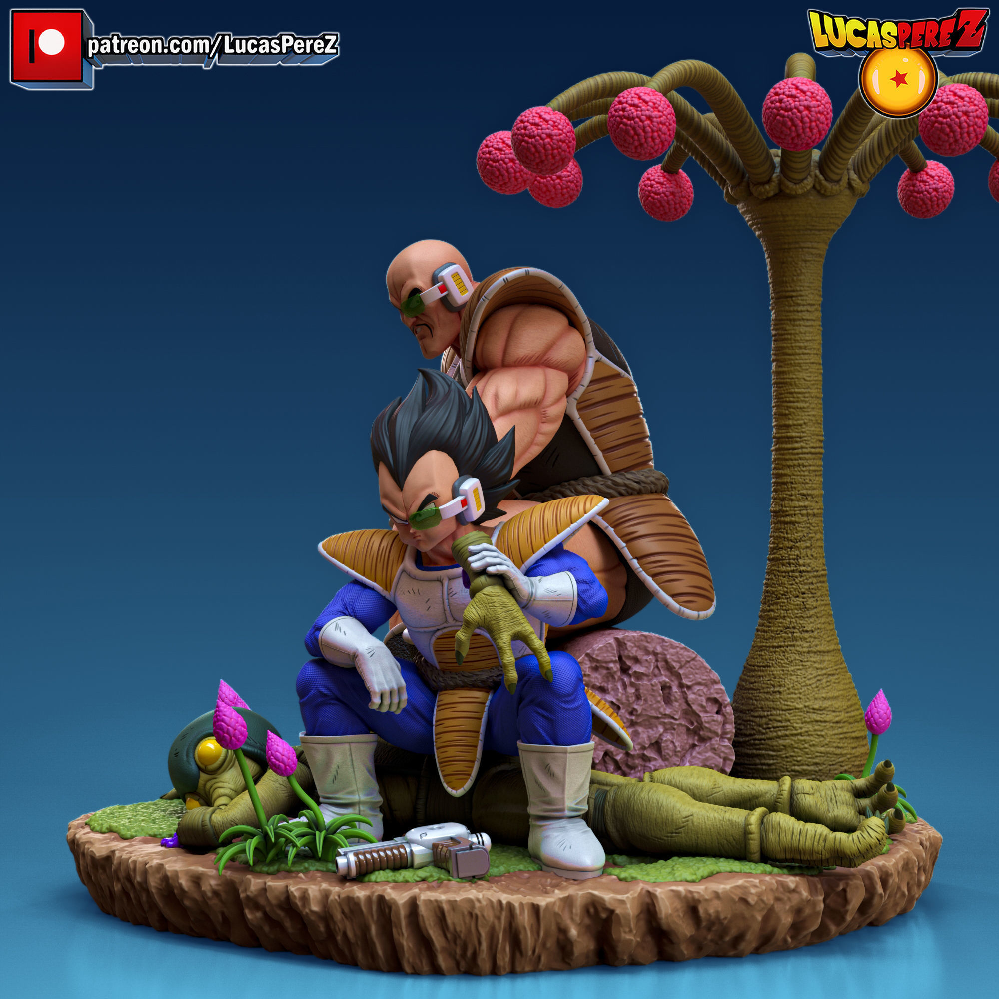 DIORAMA NAPPA AND VEGETA 3D print model_5