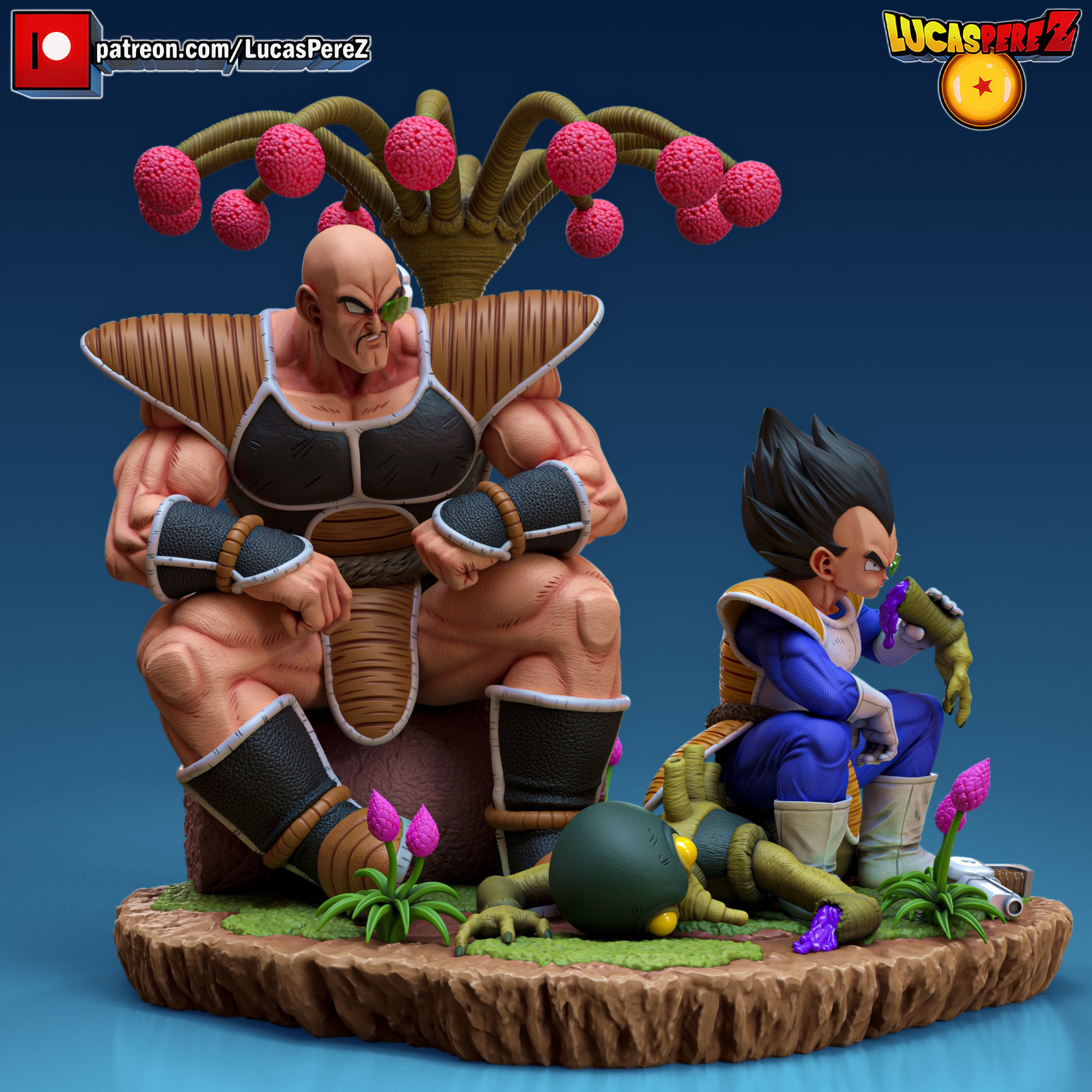 DIORAMA NAPPA AND VEGETA 3D print model_11