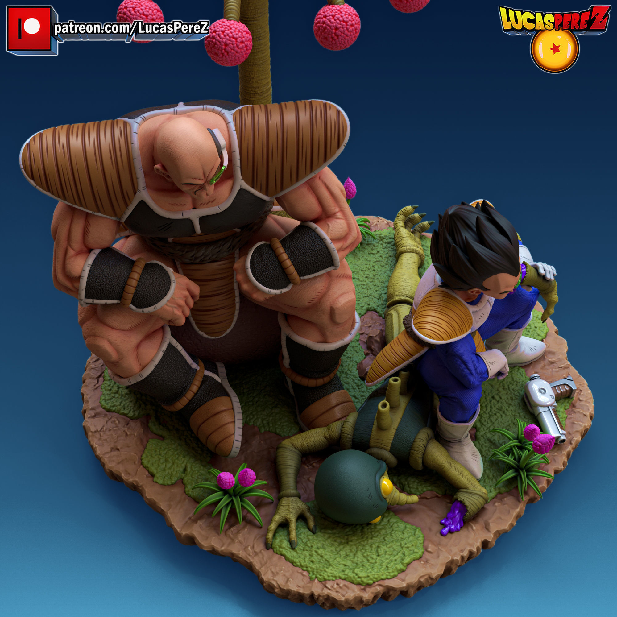 DIORAMA NAPPA AND VEGETA 3D print model_12