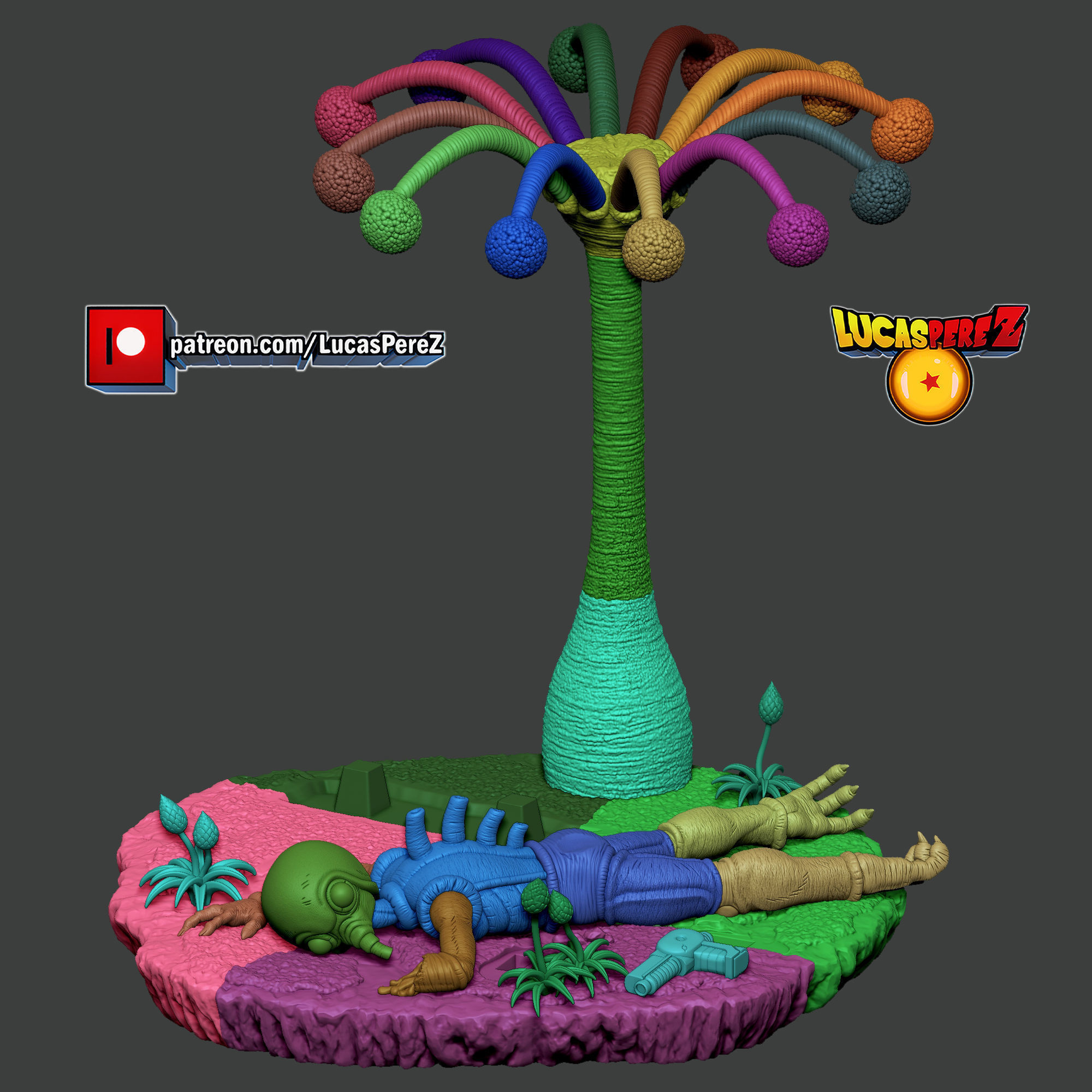 DIORAMA NAPPA AND VEGETA 3D print model_19