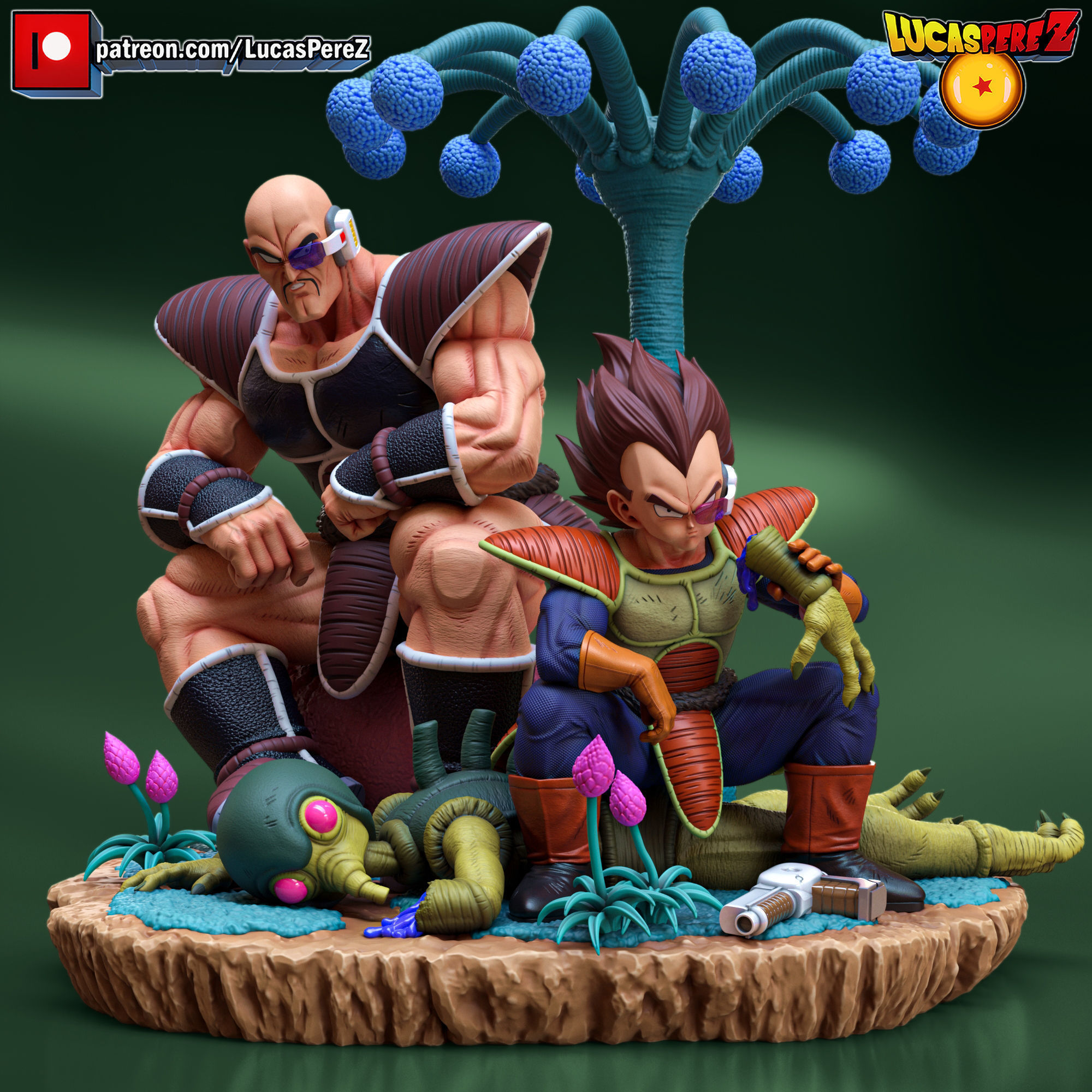 DIORAMA NAPPA AND VEGETA 3D print model_15