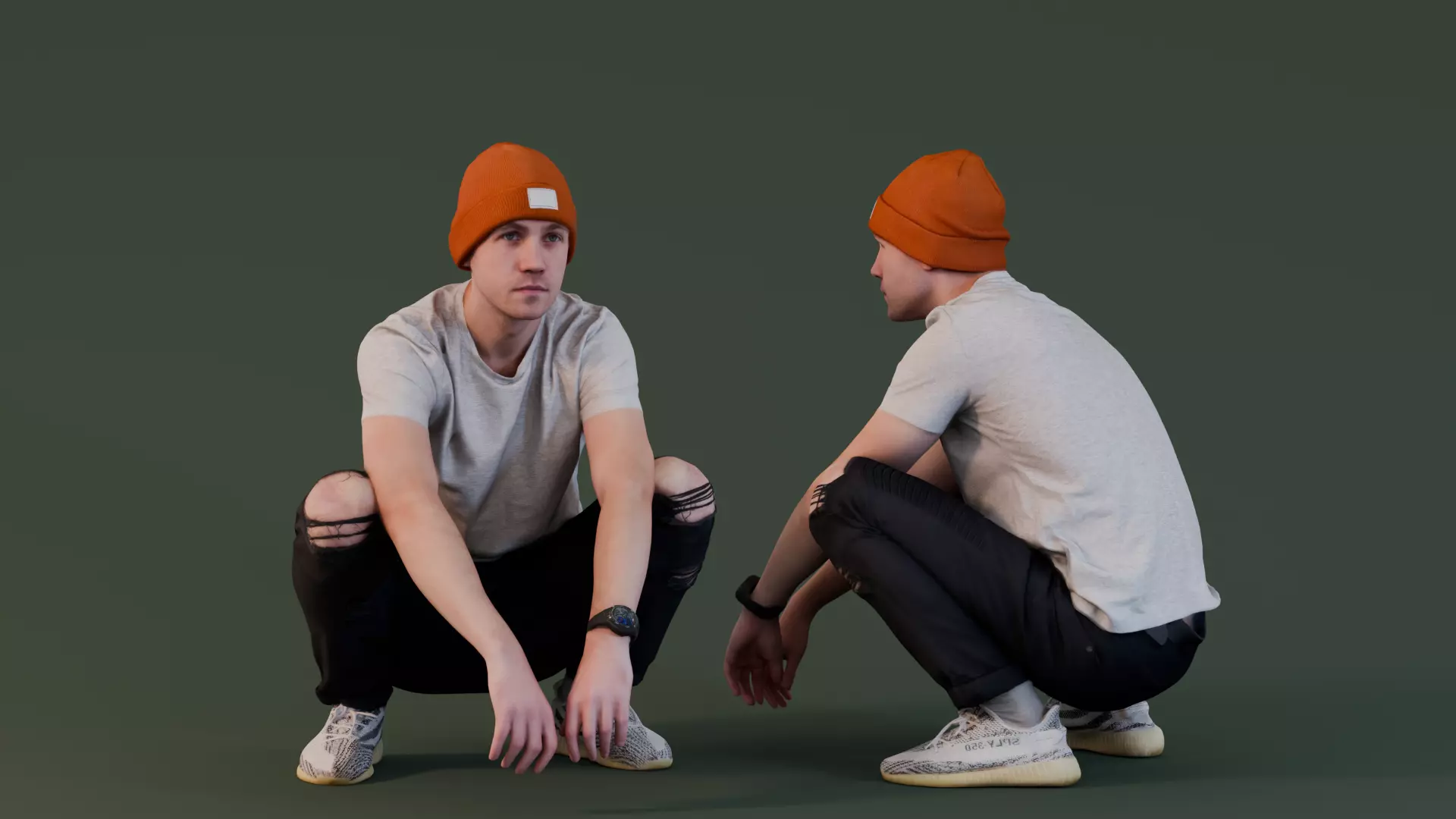 Urban Casual Squat 3D model_0