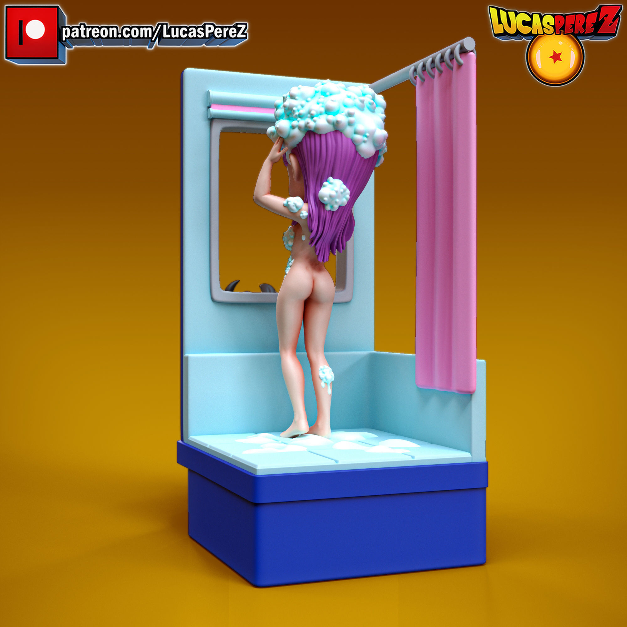 YAMCHA AND BULMA 3D print model_4