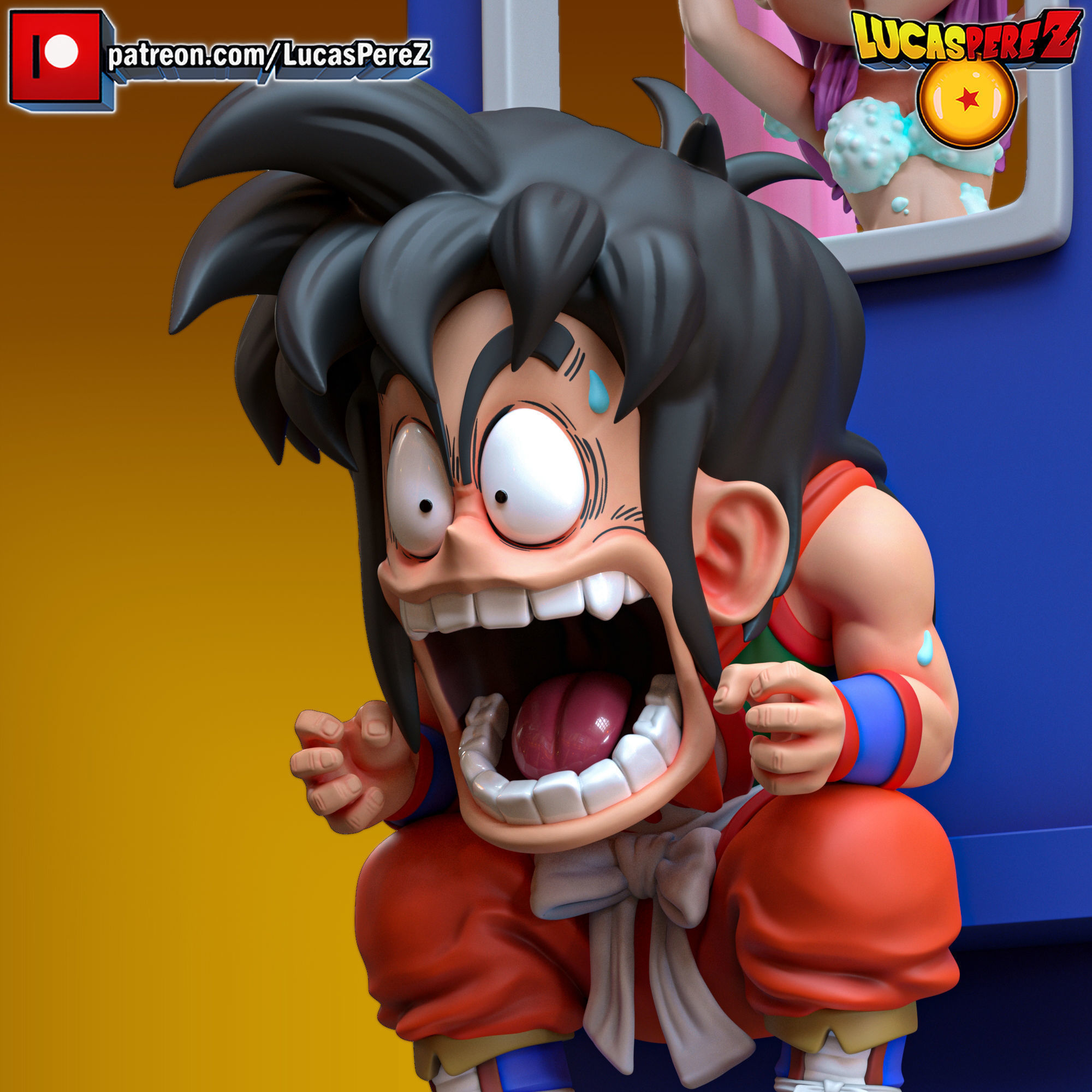 YAMCHA AND BULMA 3D print model_7