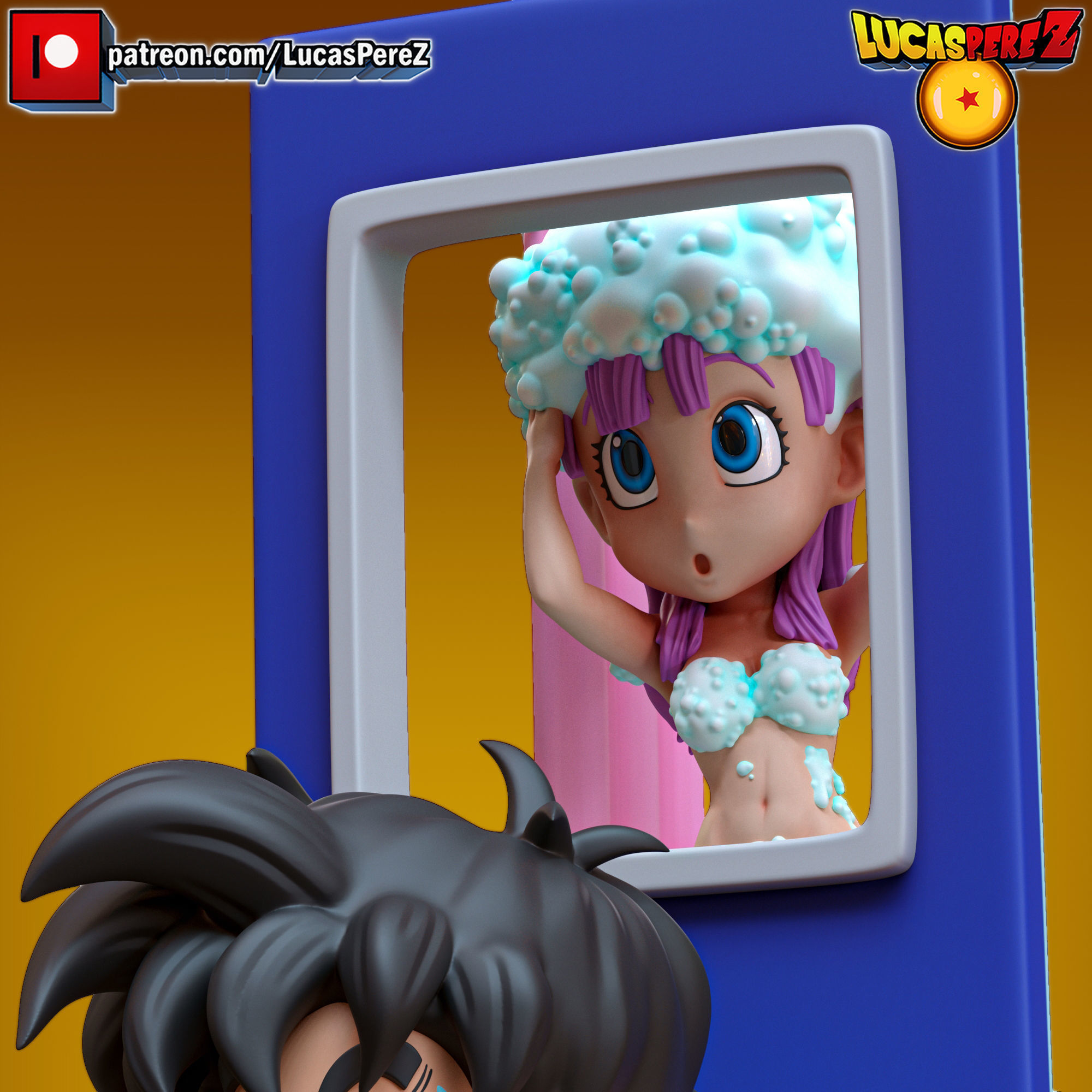 YAMCHA AND BULMA 3D print model_8