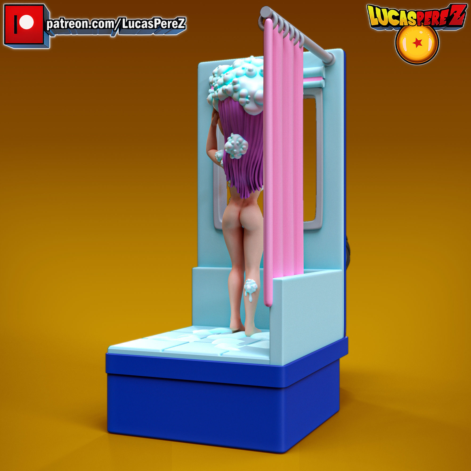 YAMCHA AND BULMA 3D print model_3