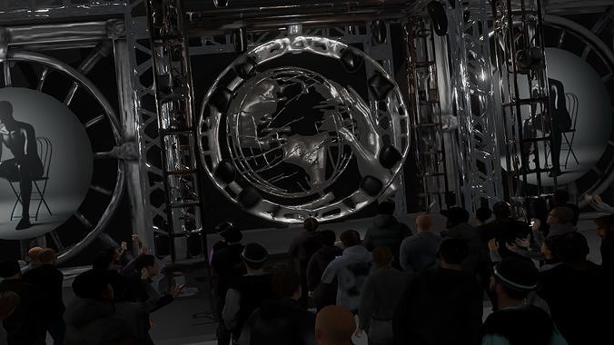 Stage Scene Low-poly 3D model