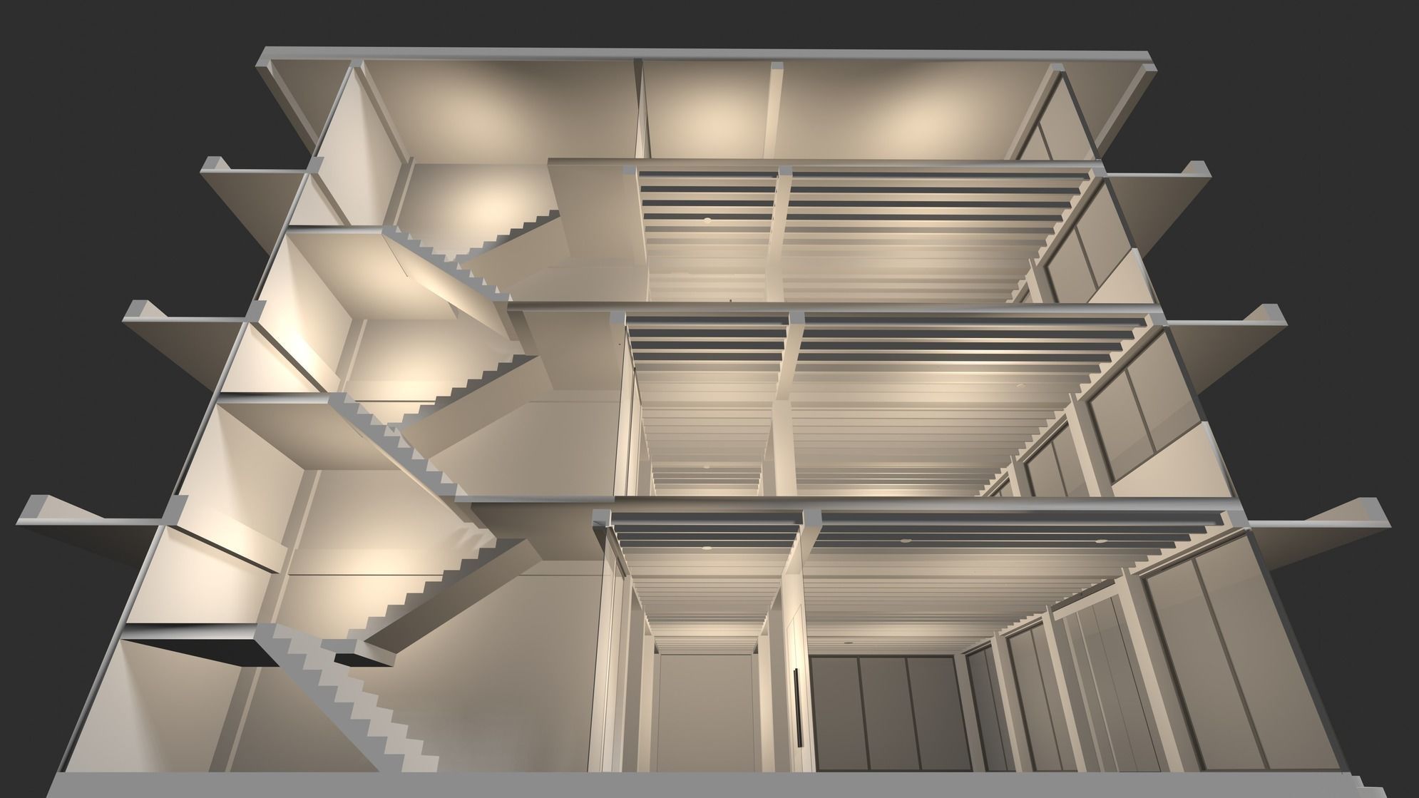 Office building in section cut 24ZZ35 3D model_4