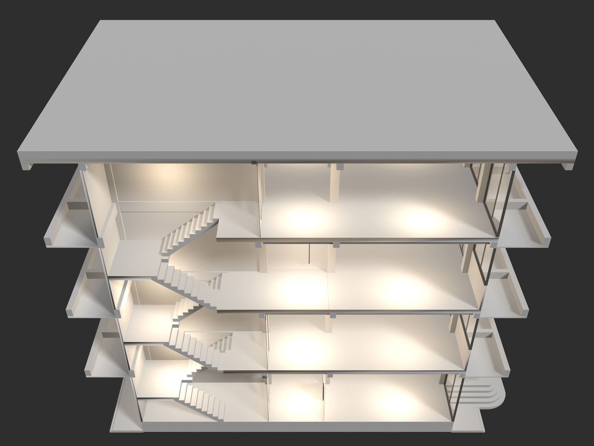 Office building in section cut 24ZZ35 3D model_3