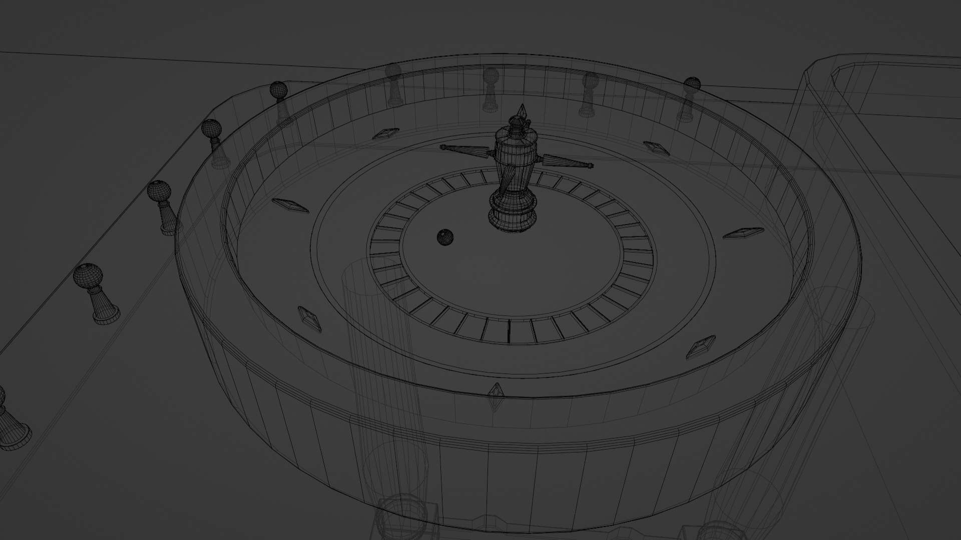 Roulette Table 3D model_9