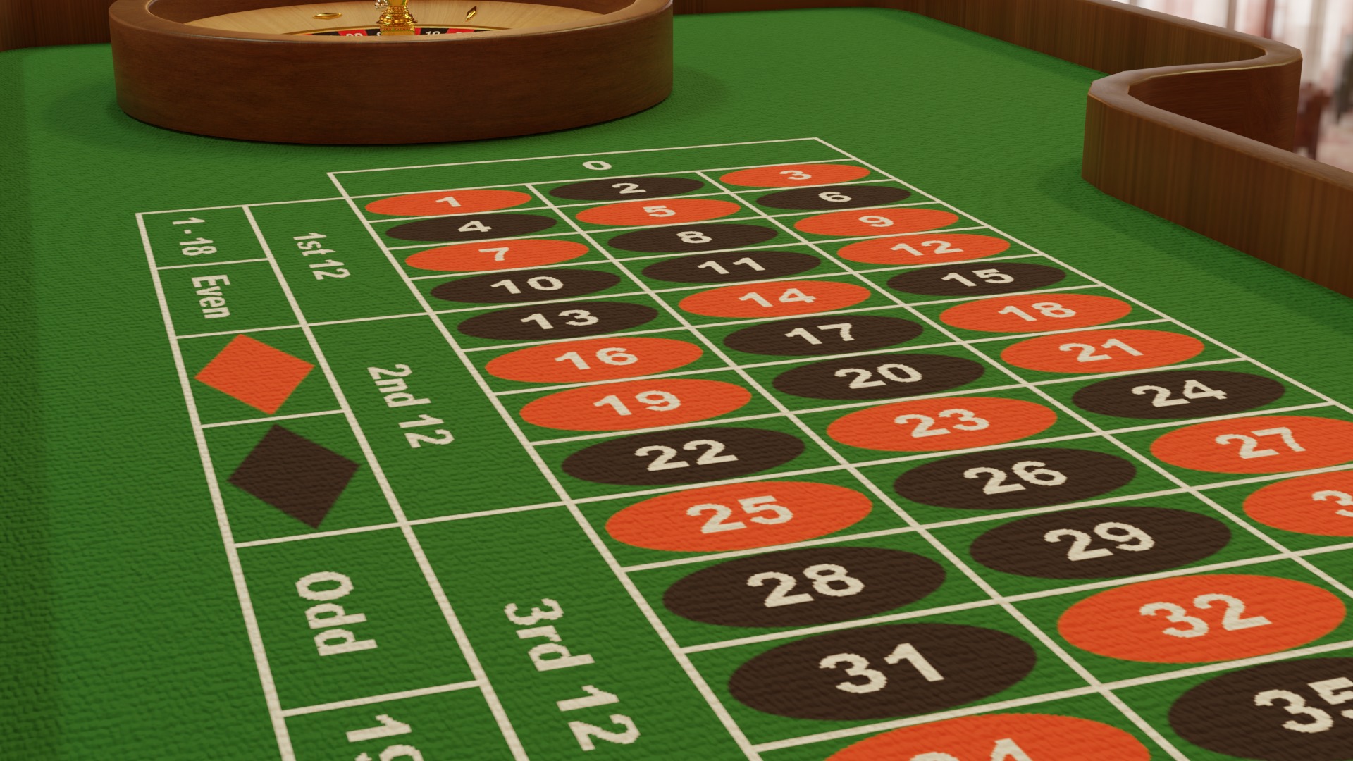 Roulette Table 3D model_2