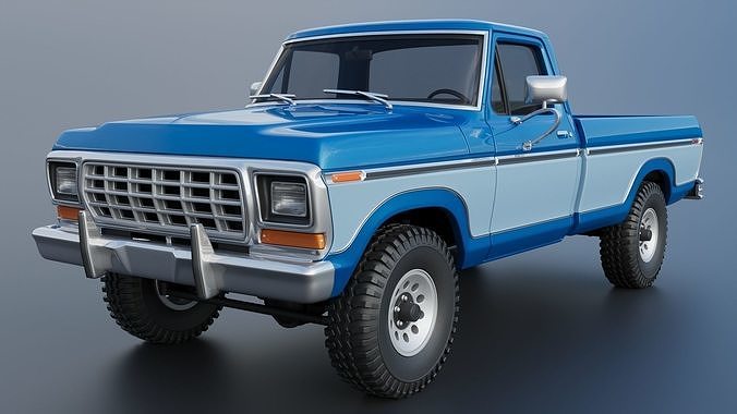 Pickup Truck F-150 1979 3D print model 3