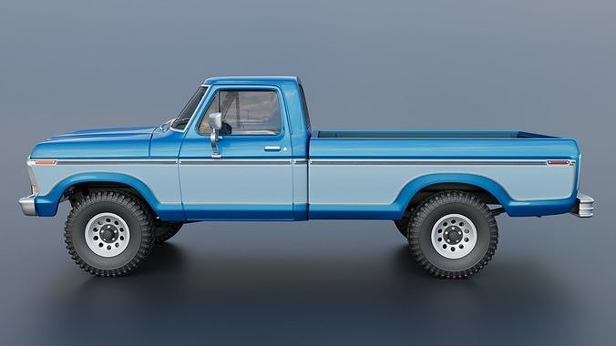 Pickup Truck F-150 1979 3D print model 4