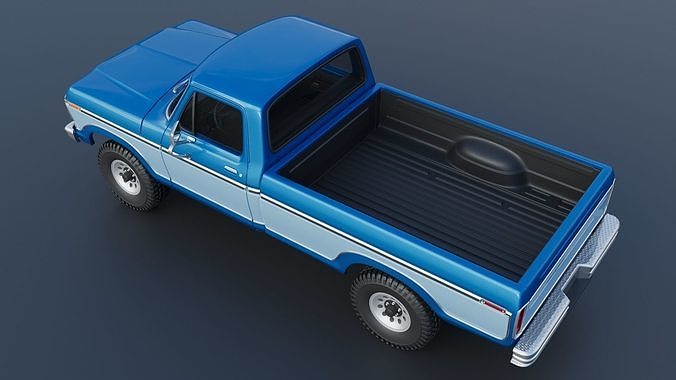 Pickup Truck F-150 1979 3D print model 6