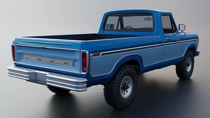 Pickup Truck F-150 1979 3D print model 7