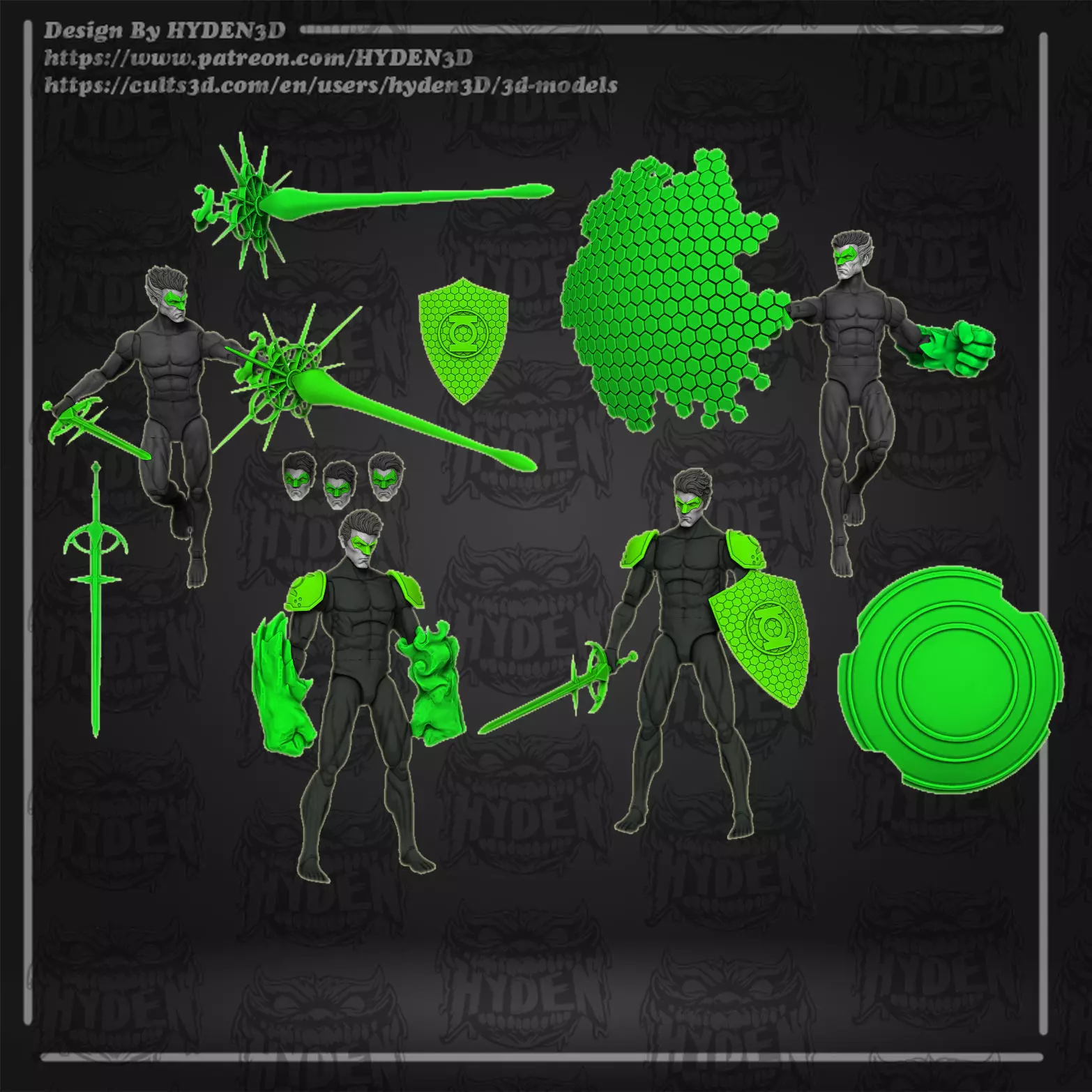 green lantern  3D print model_0