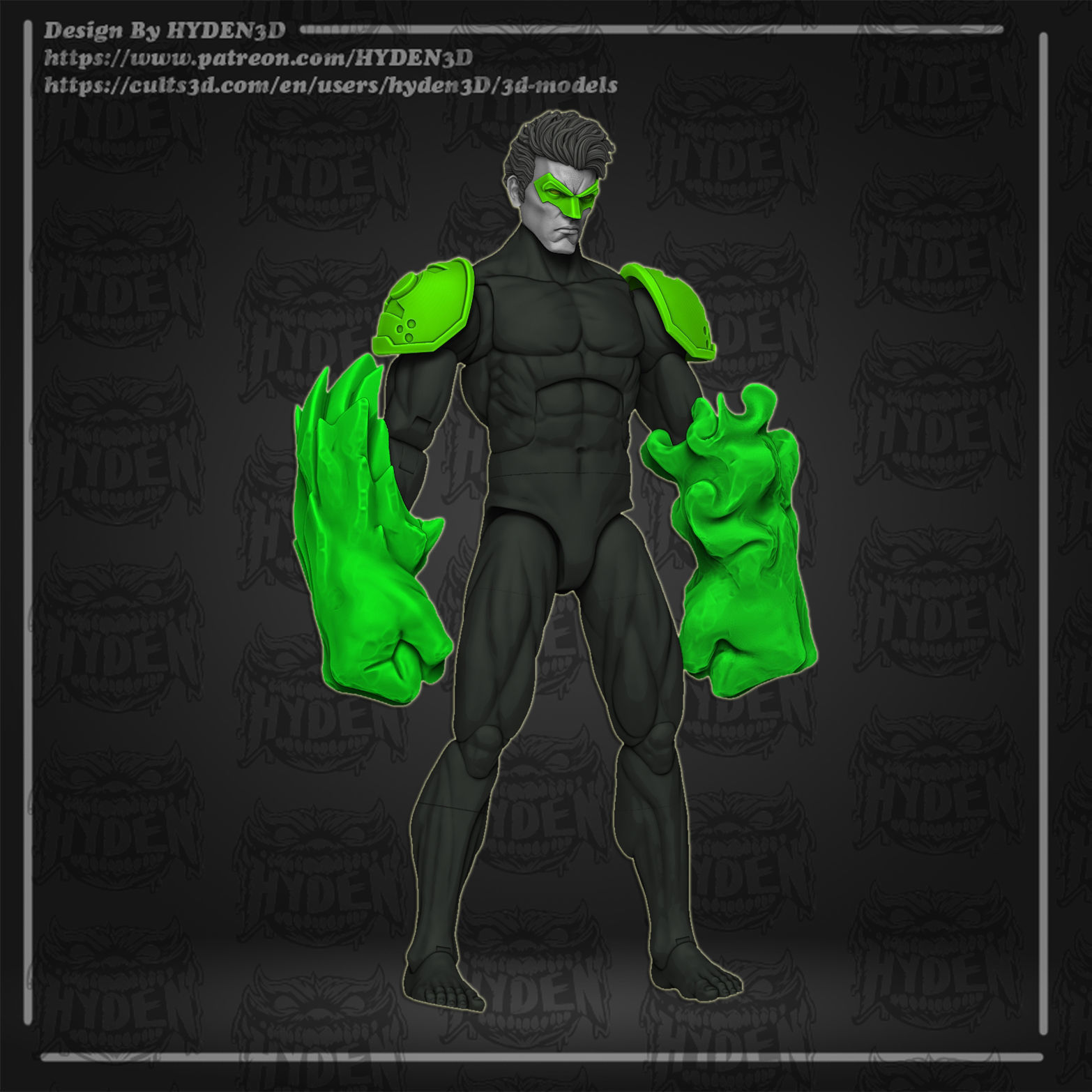 green lantern  3D print model_2