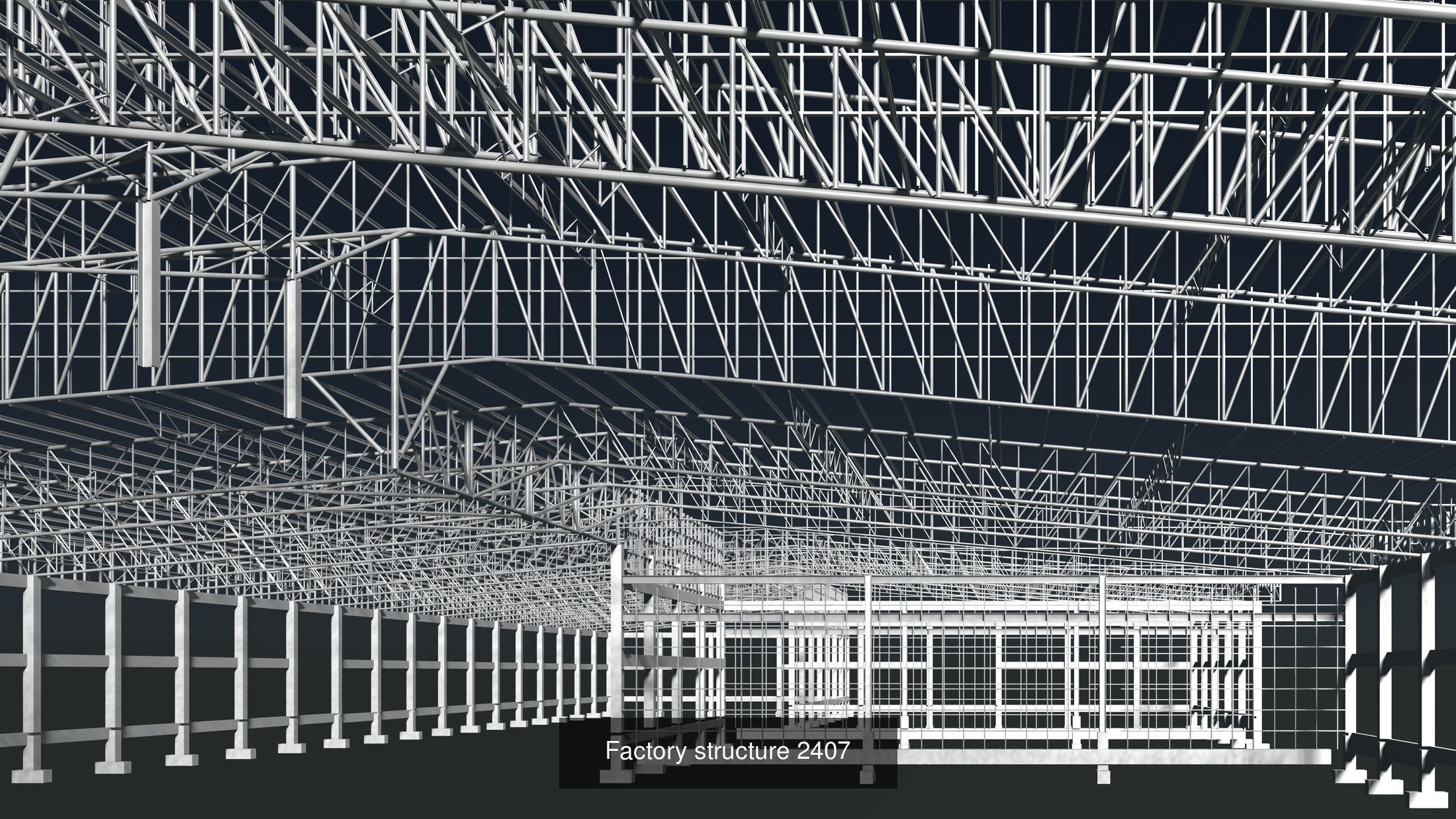 Factory buildings in structure 3D Model Collection_5