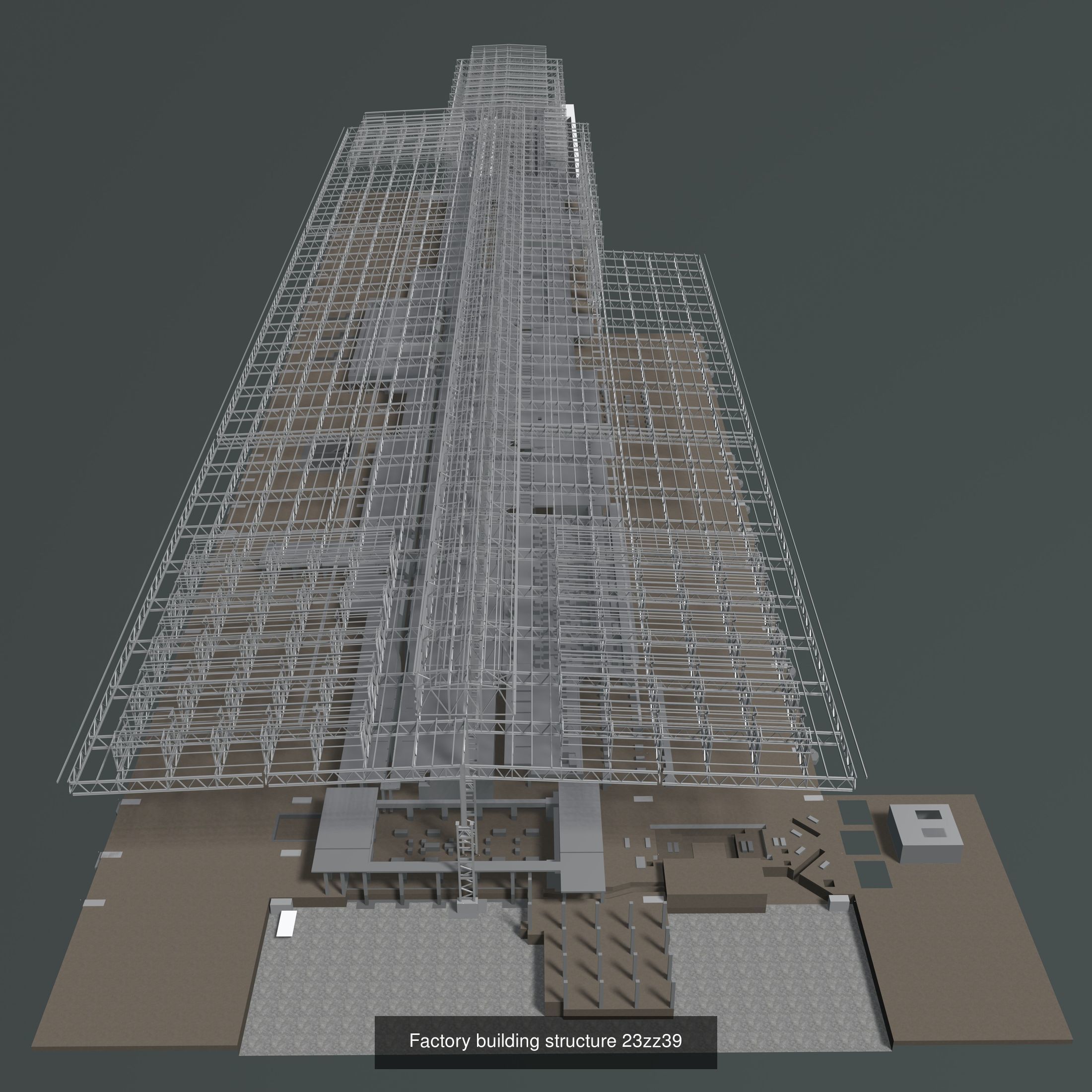 Factory buildings in structure 3D Model Collection_4