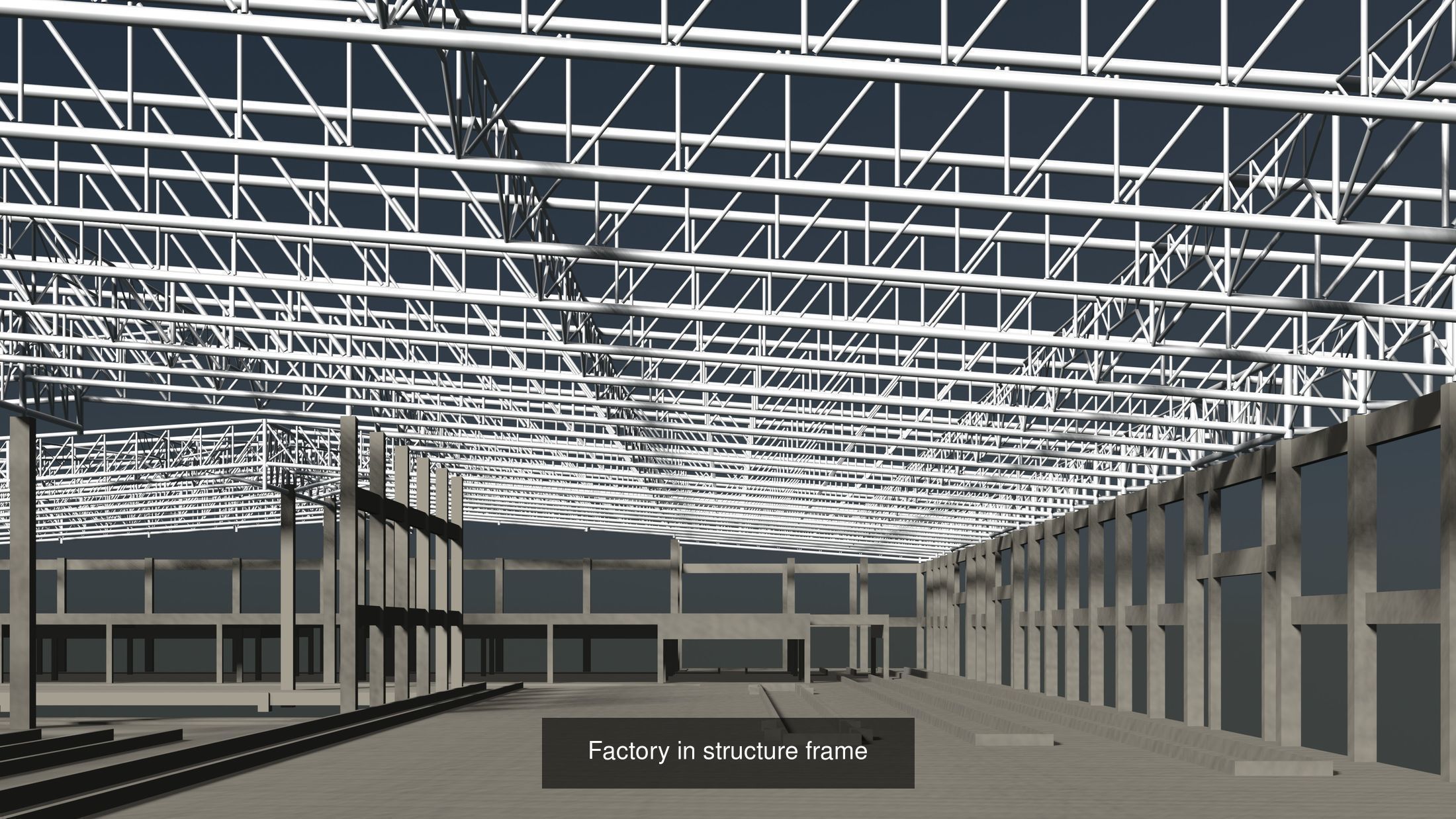 Factory buildings in structure 3D Model Collection_6