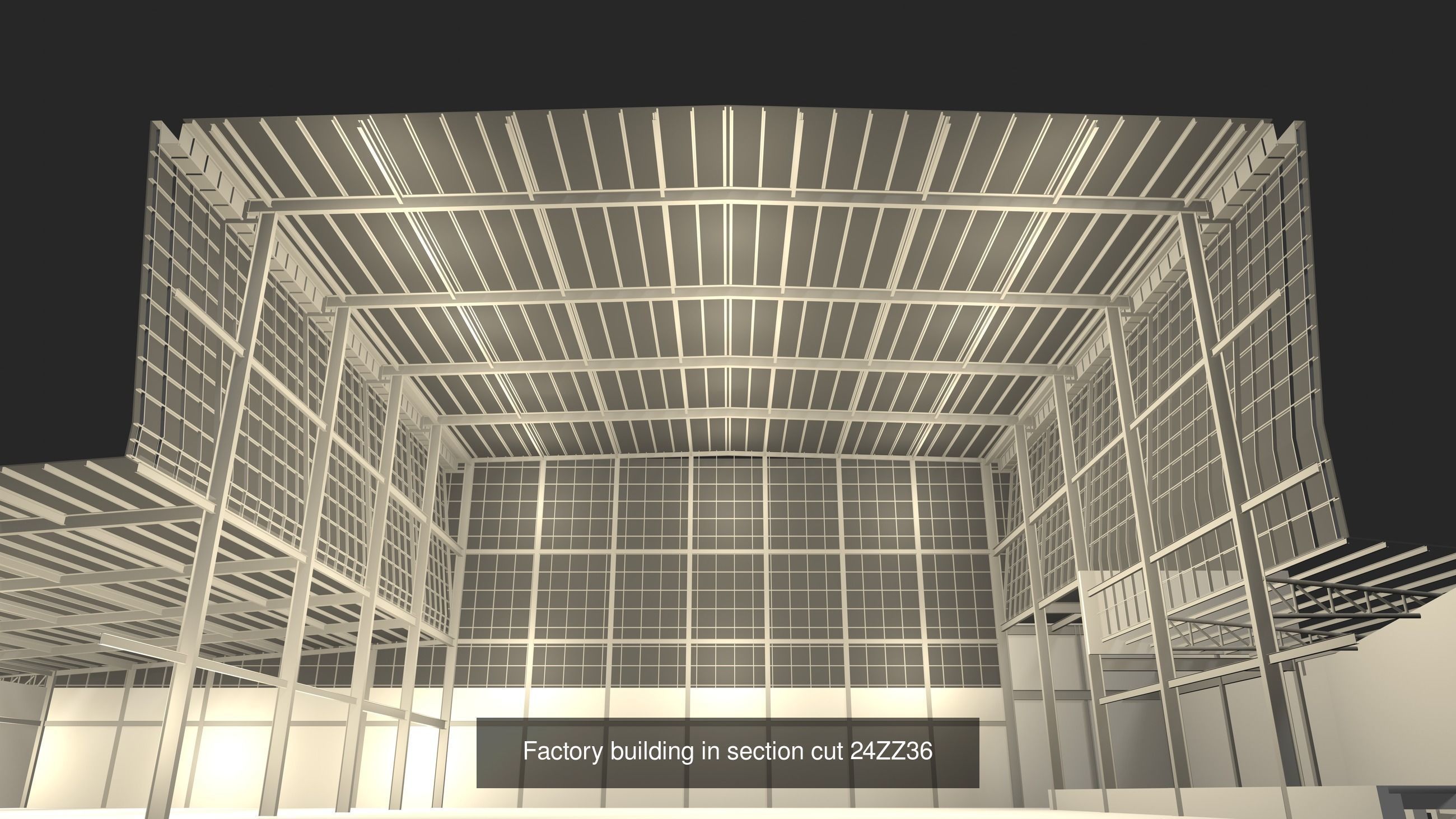 Factory buildings in structure 3D Model Collection_3