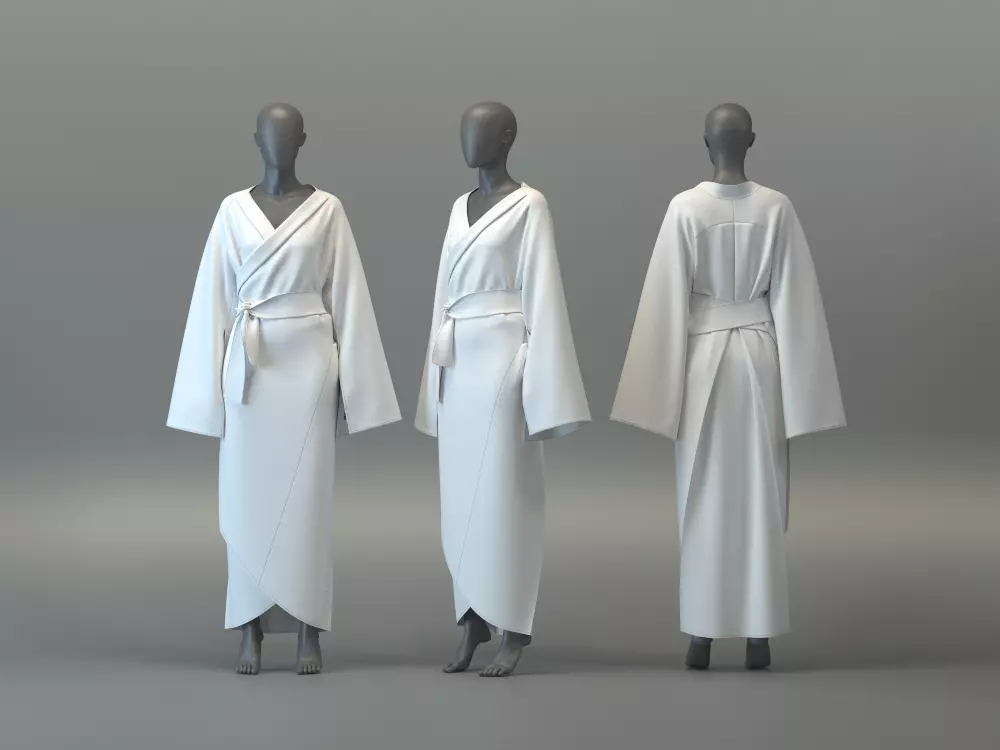 Kimono Wrap Dress 3D model