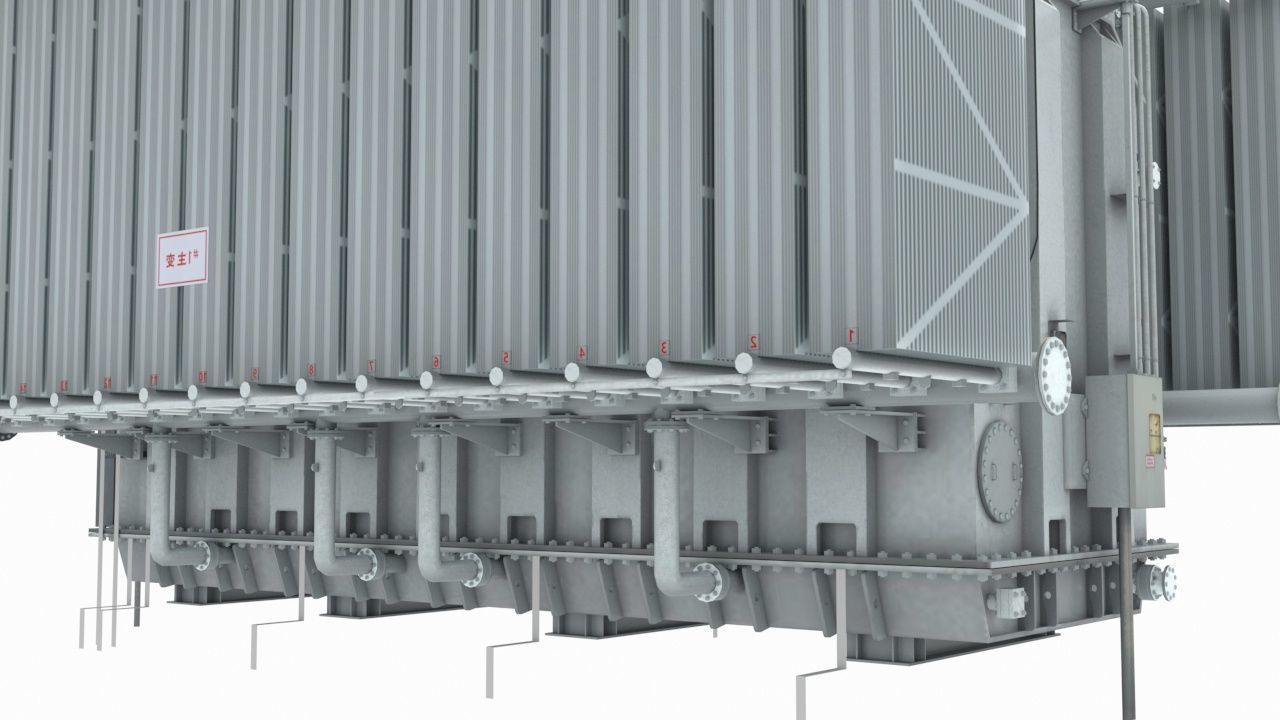 High Voltage Transformer 3D model_8