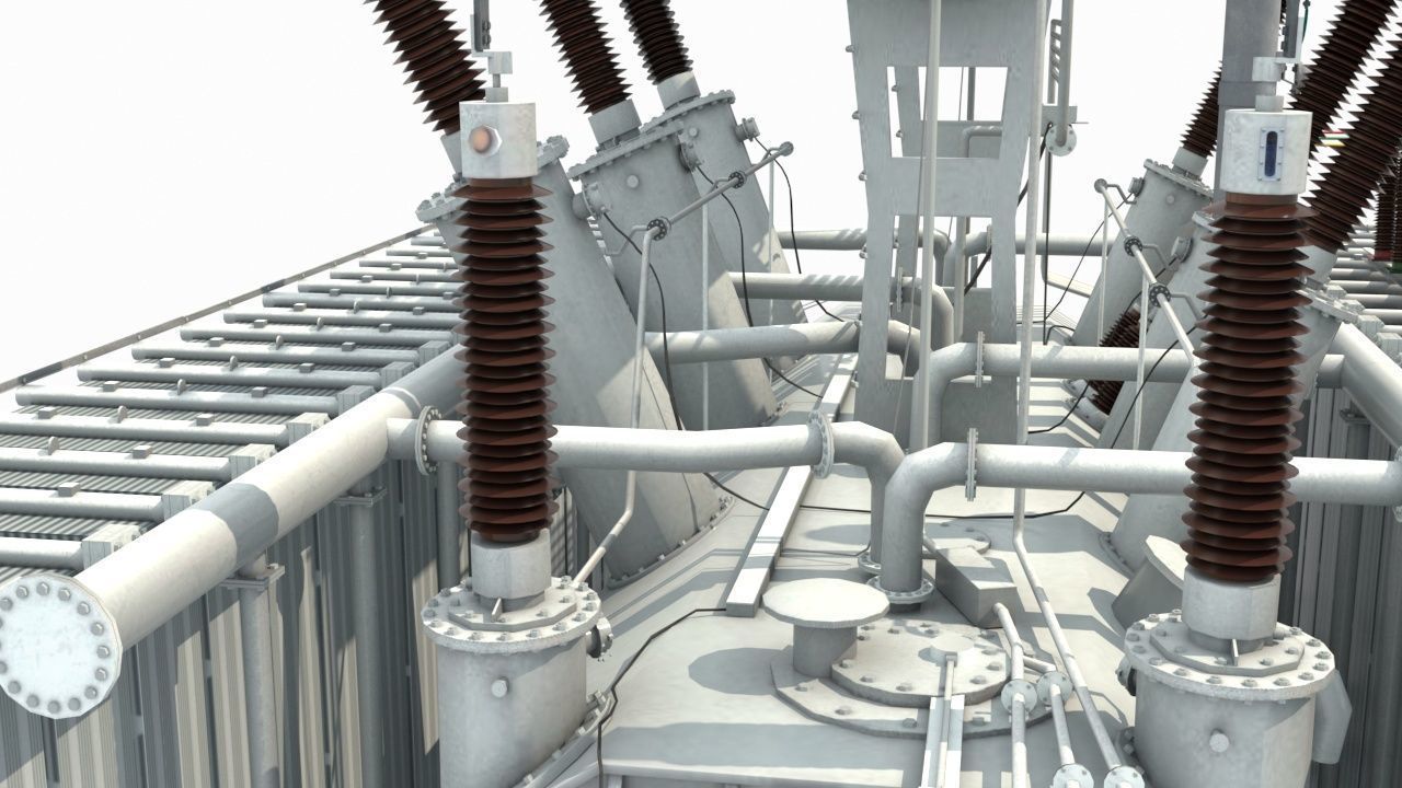 High Voltage Transformer 3D model_7