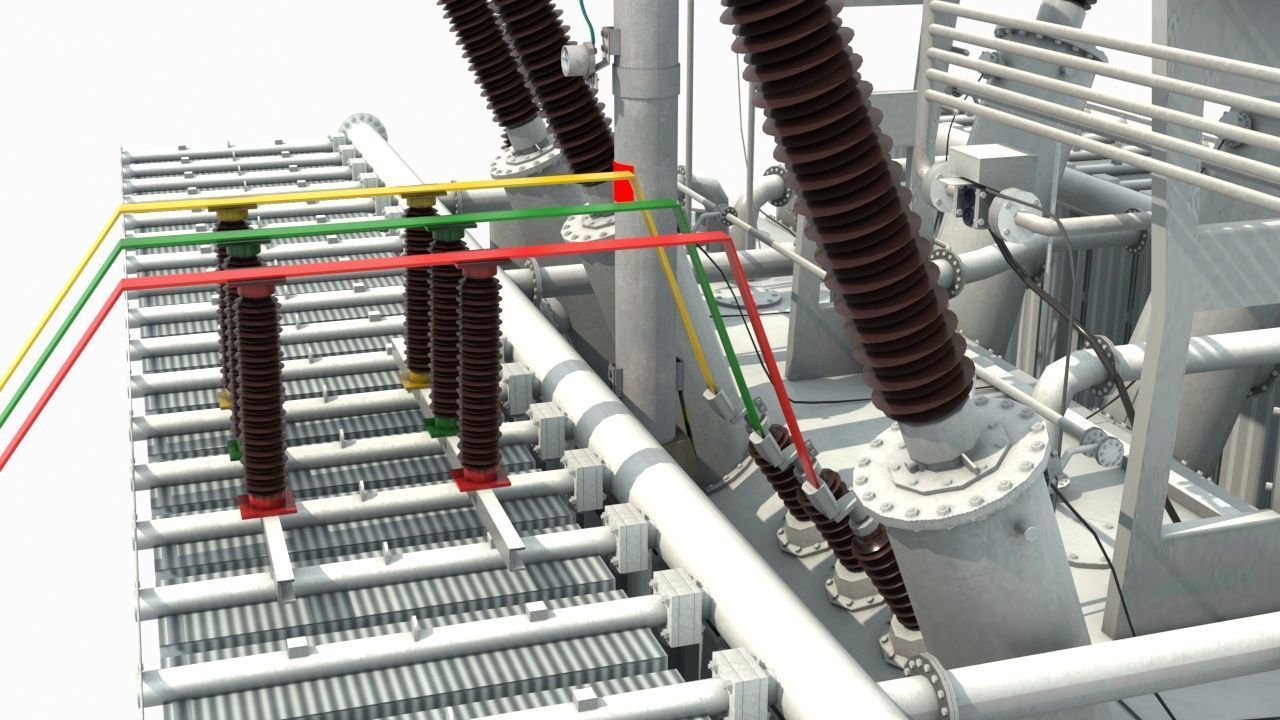 High Voltage Transformer 3D model_10