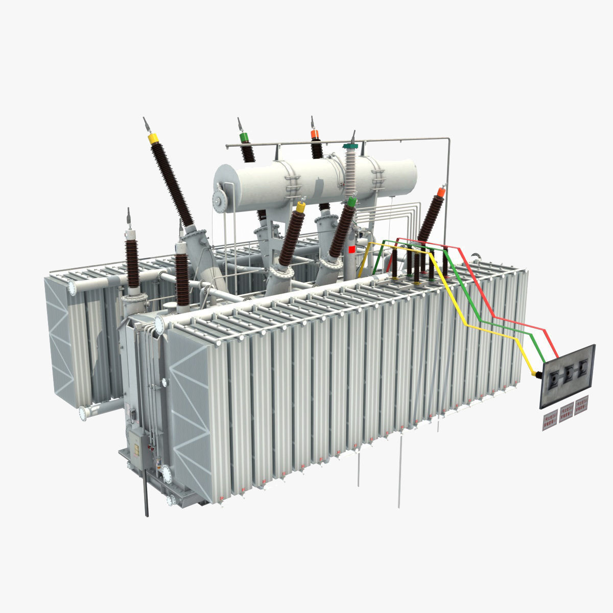 High Voltage Transformer 3D model_1