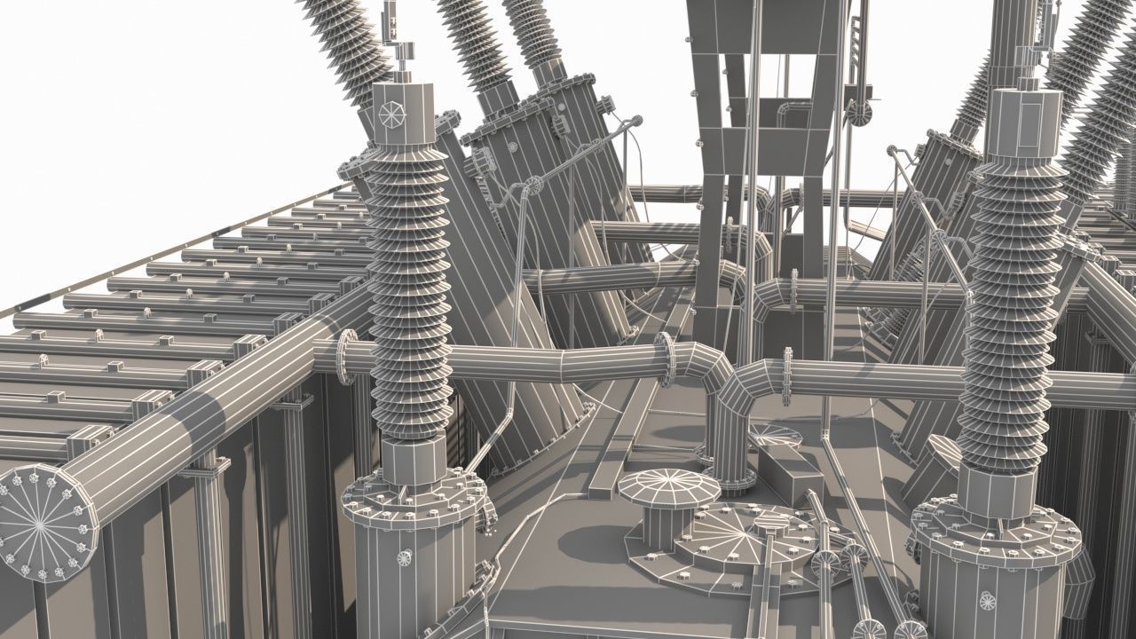 High Voltage Transformer 3D model_15