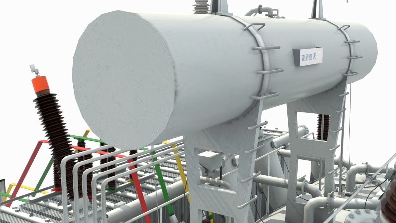 High Voltage Transformer 3D model_9