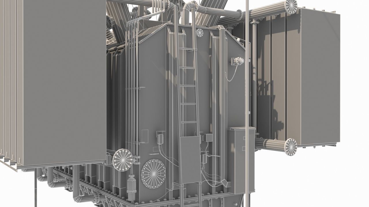 High Voltage Transformer 3D model_12