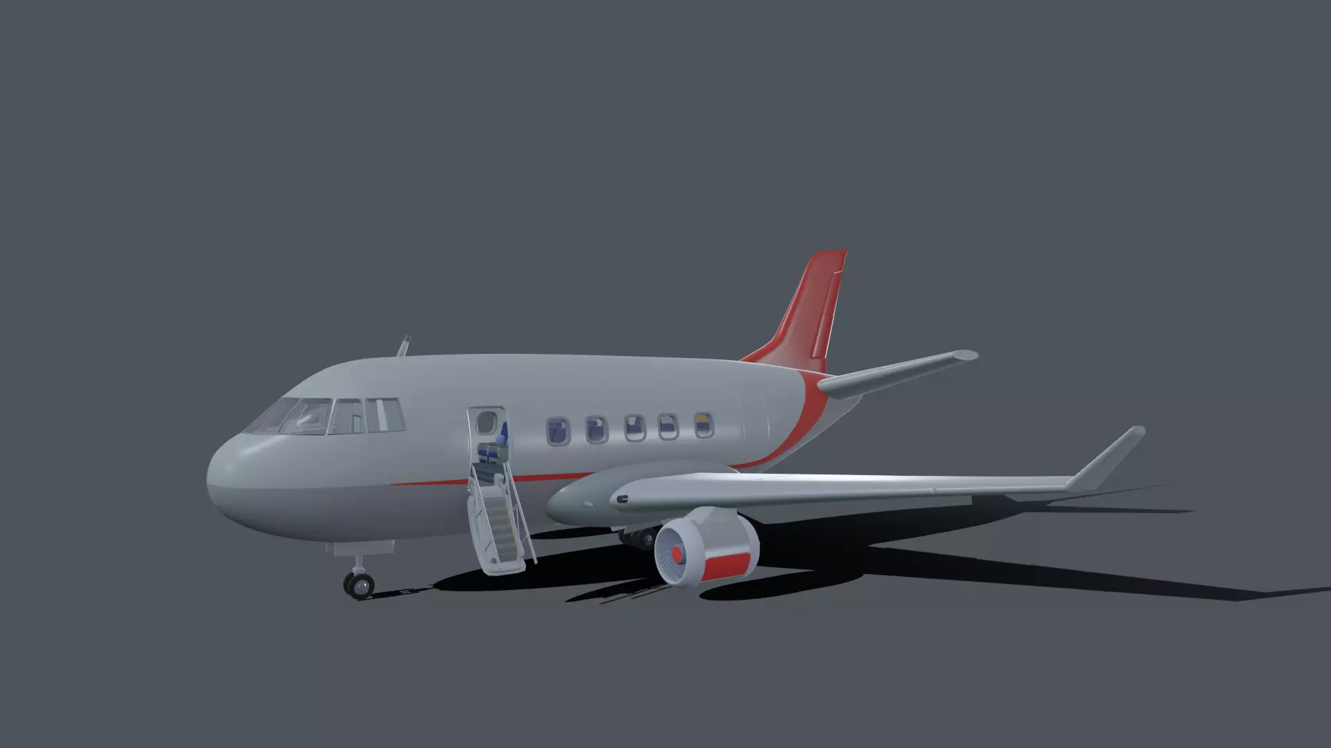 cartoon airplane 3D model_0