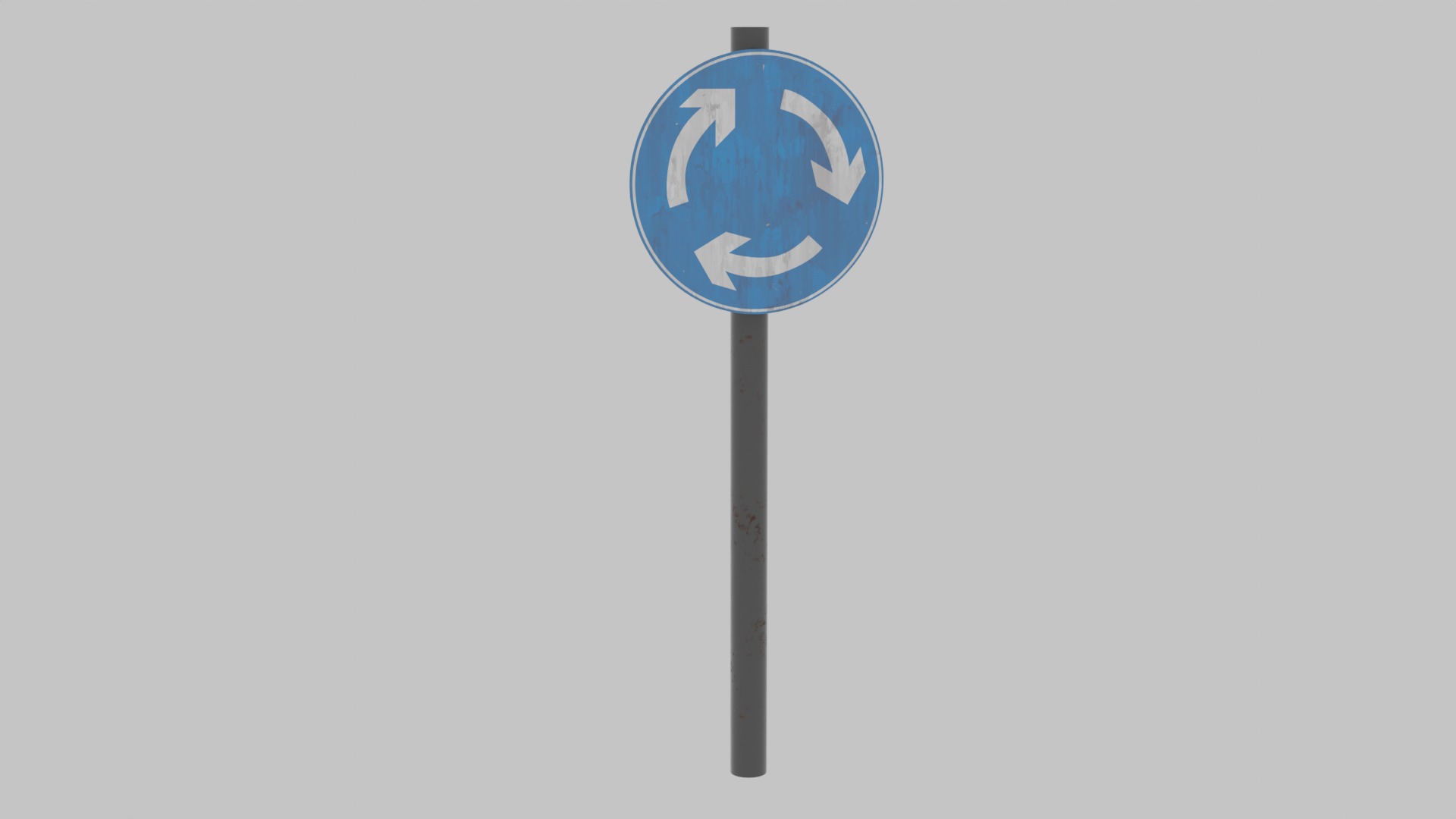 UK Traffic Signs - Positive Instruction Signs Low-poly 3D model_8