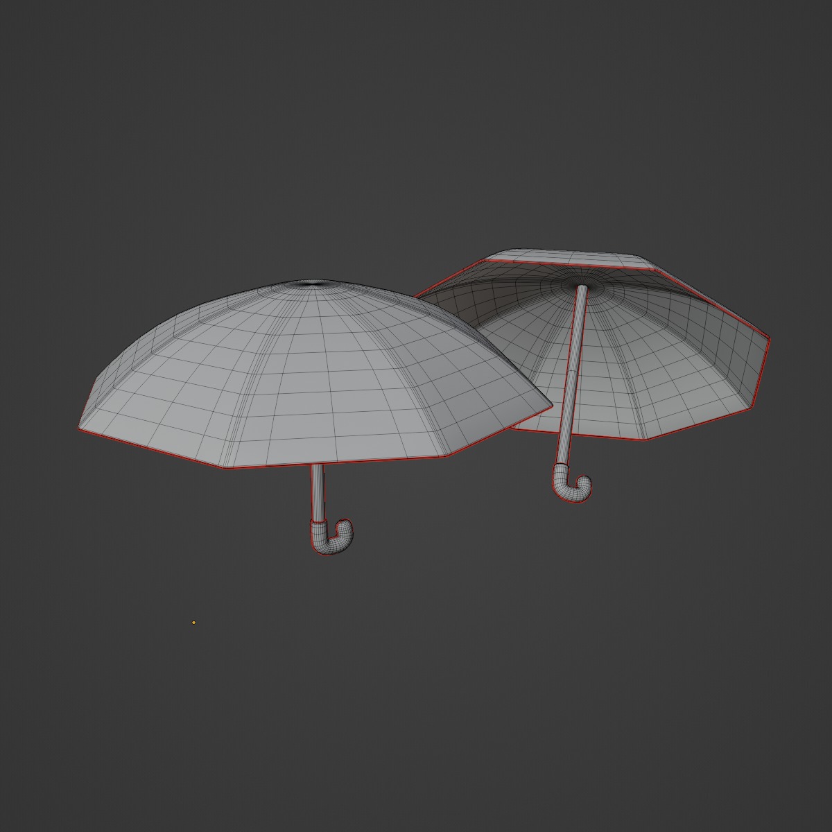 Stylized Umbrella 03 Low-poly 3D model_8