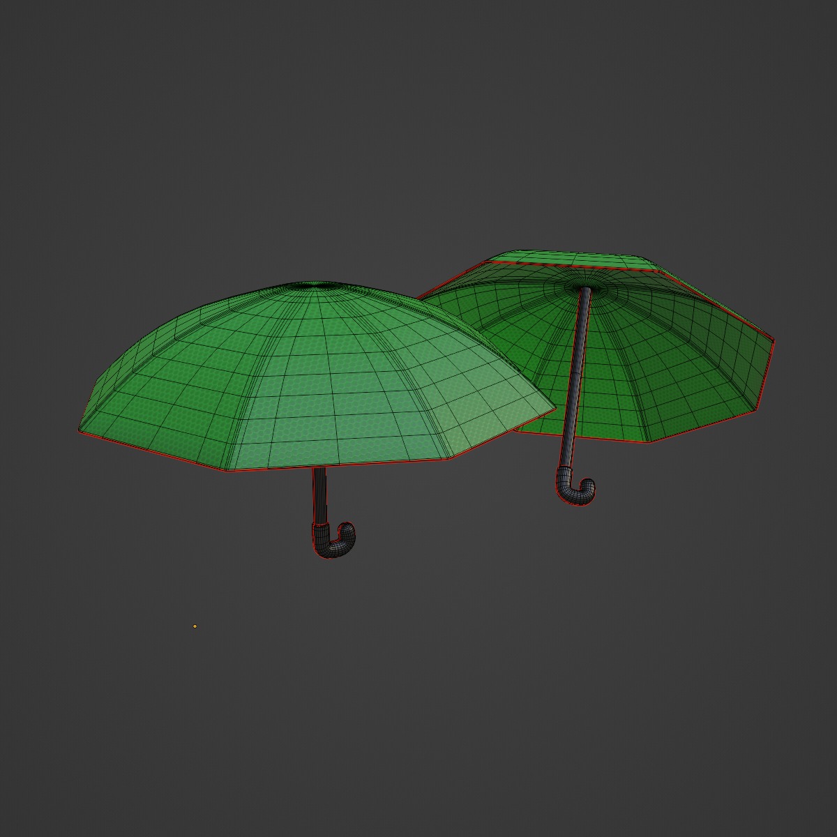 Stylized Umbrella 03 Low-poly 3D model_7