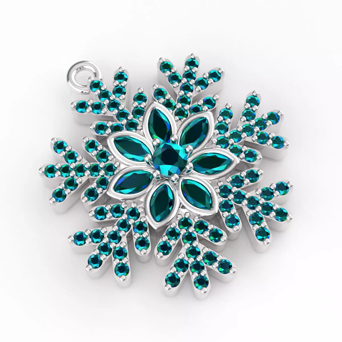 Snowflakes Pendant 3D print model_0