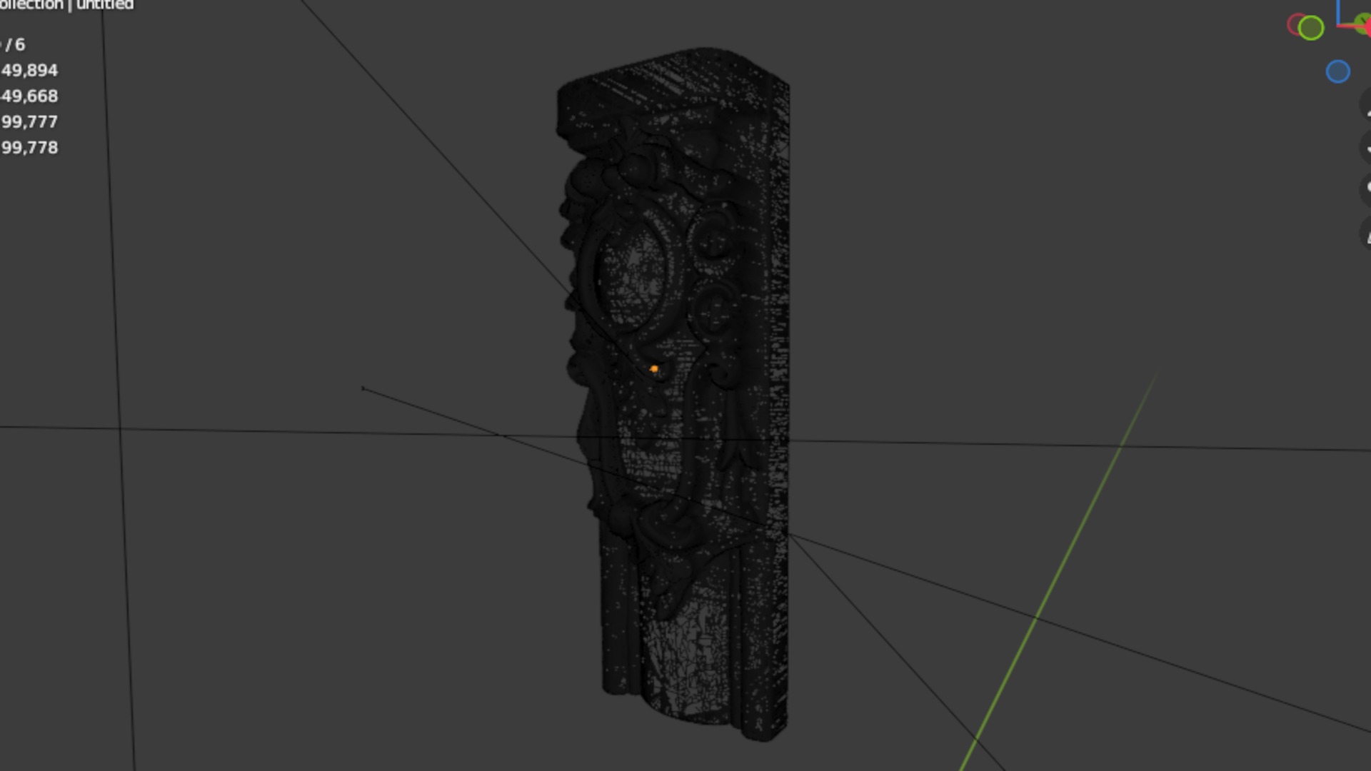 Classic decor ornament carved 12 3D model_6