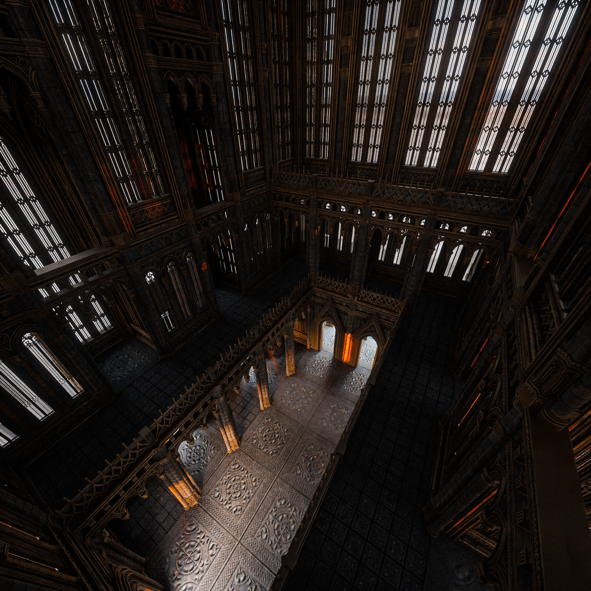 GOTHIC MODULAR BUILDING 7 Low-poly 3D model_4