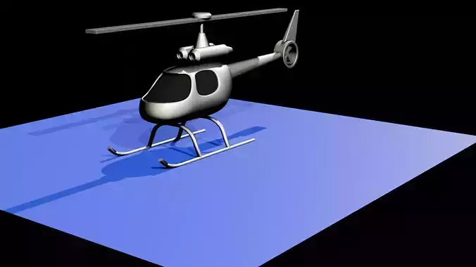 Animated helicopter made in blender