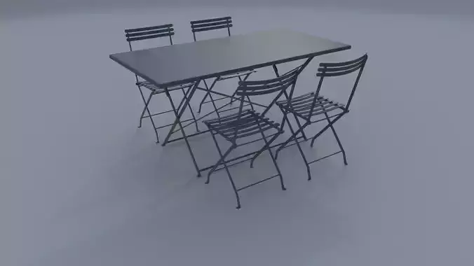 Outdoortablemetallicset