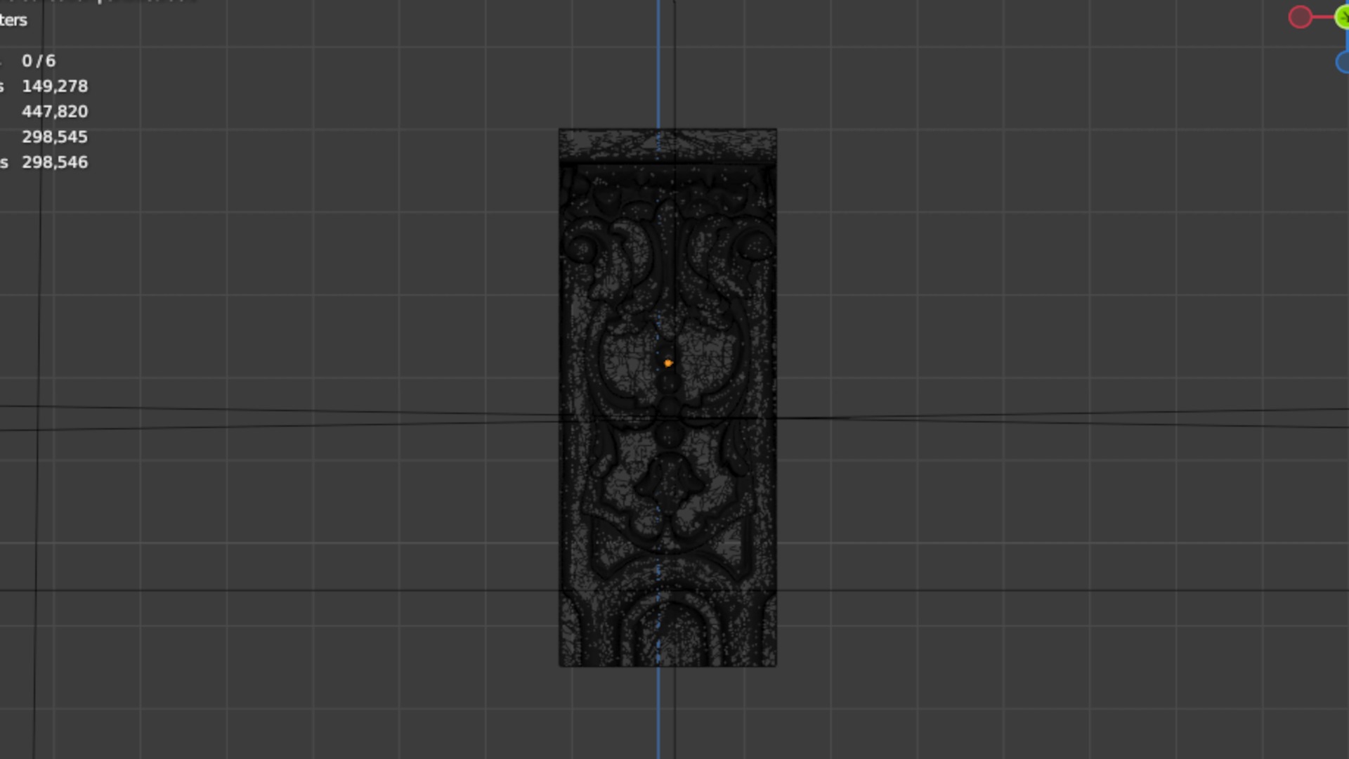 Classic decor ornament carved 13 3D model_5